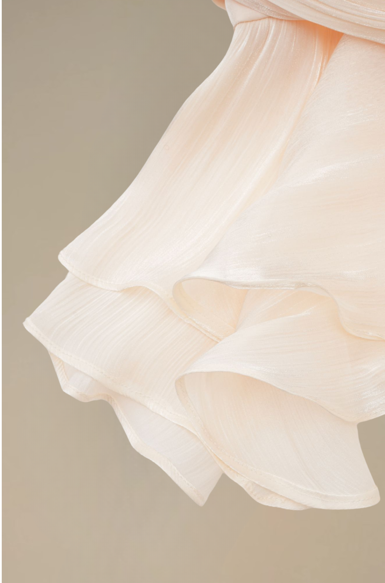 Eugénie - Fully-Pleated Ruffled Mini Dress for Woman