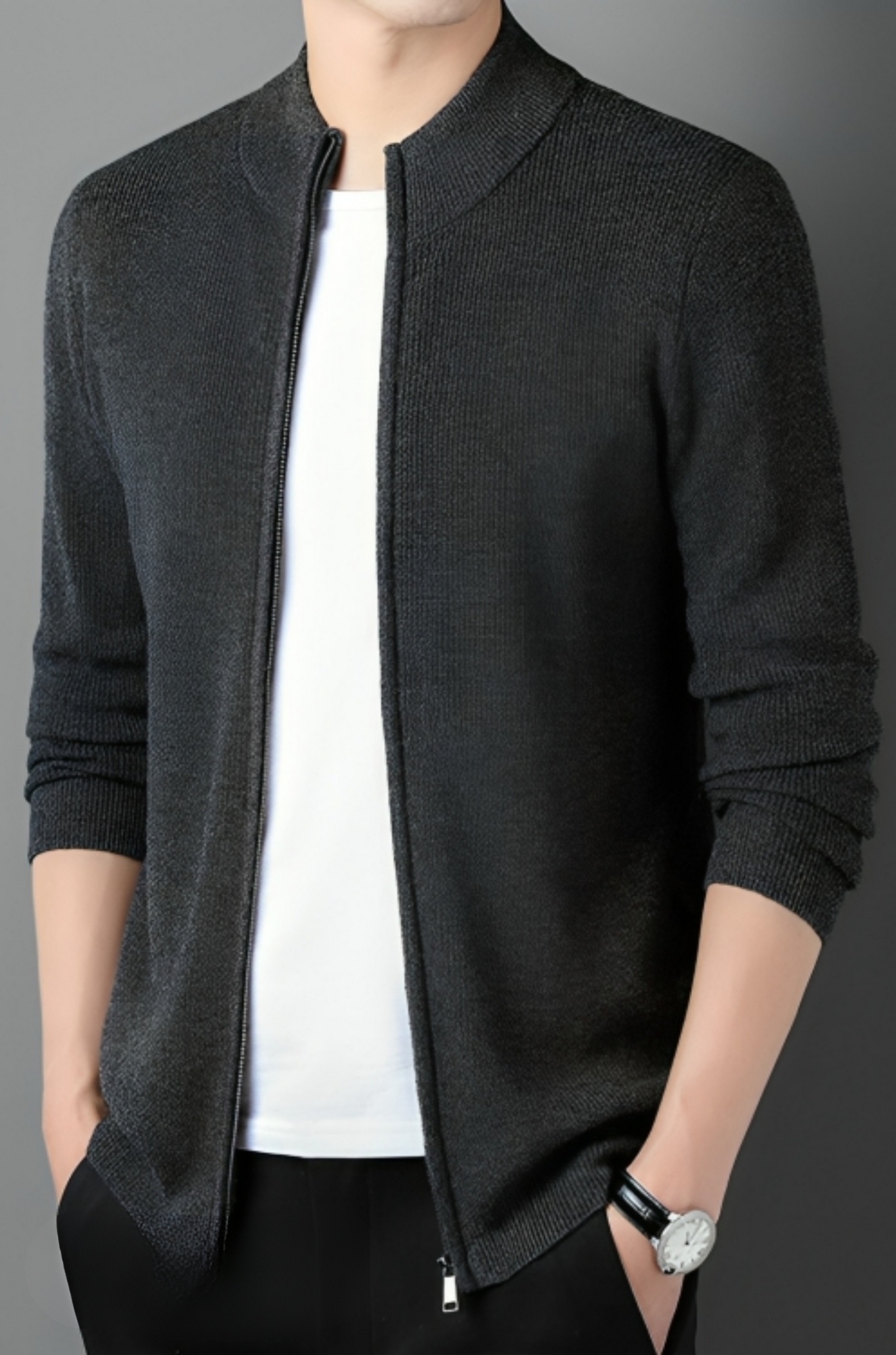 Positano Vest - Edgy Layered Knit Vest for Men