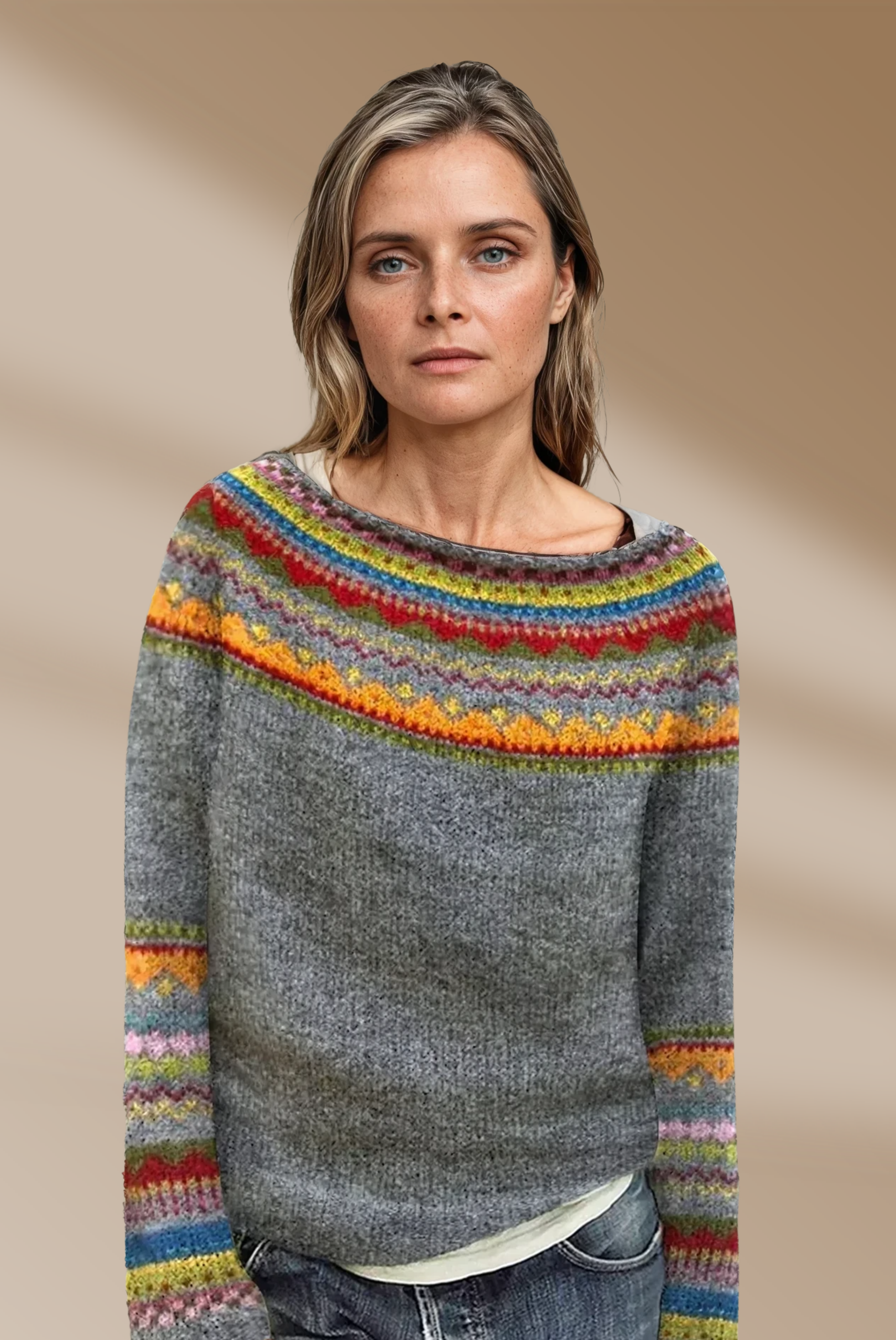 Nocturne - Cozy Knitted Nordic Patterns Sweater for Woman