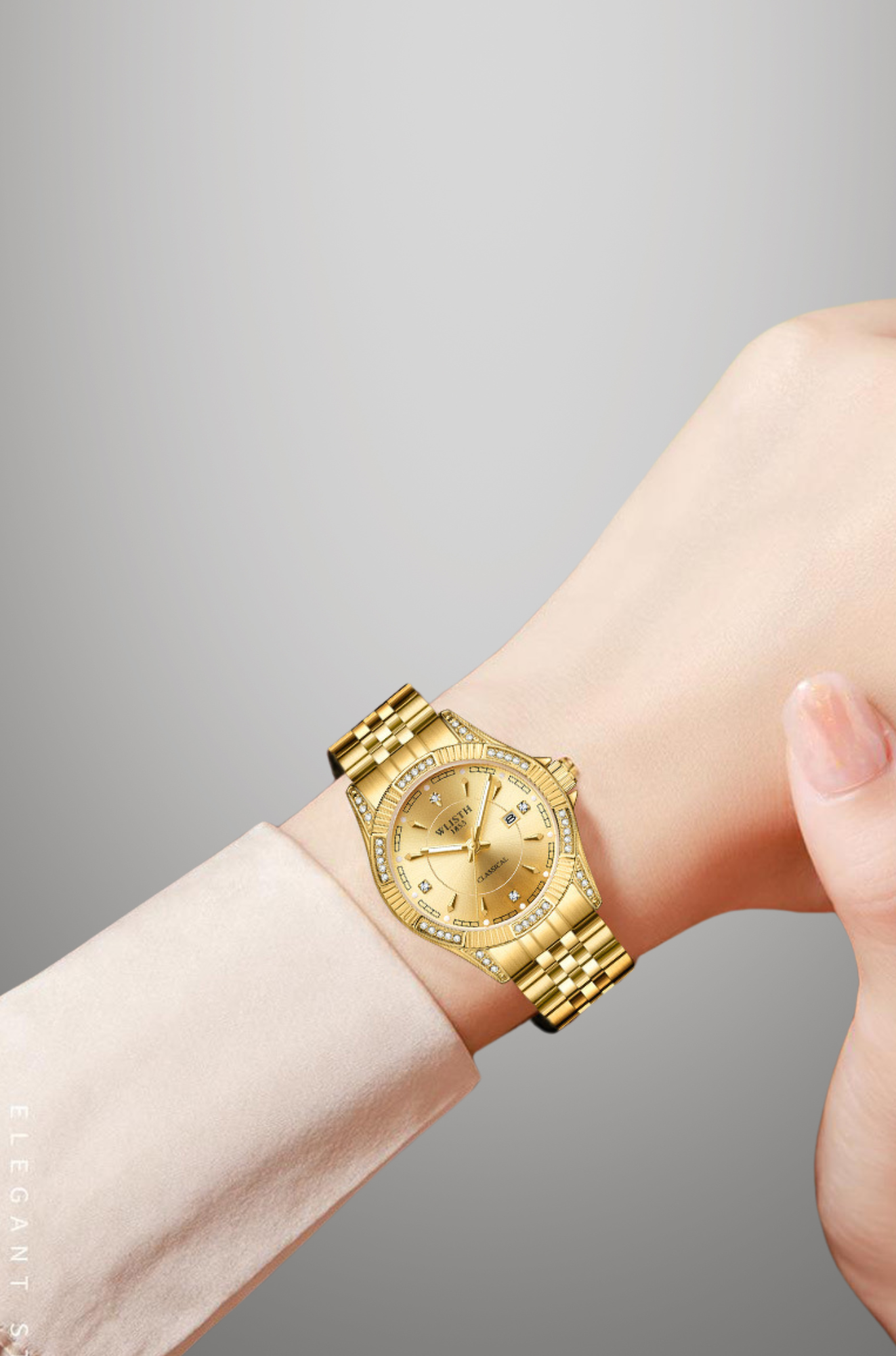 WLISTH - Classy Gold-Plated Watch for Woman