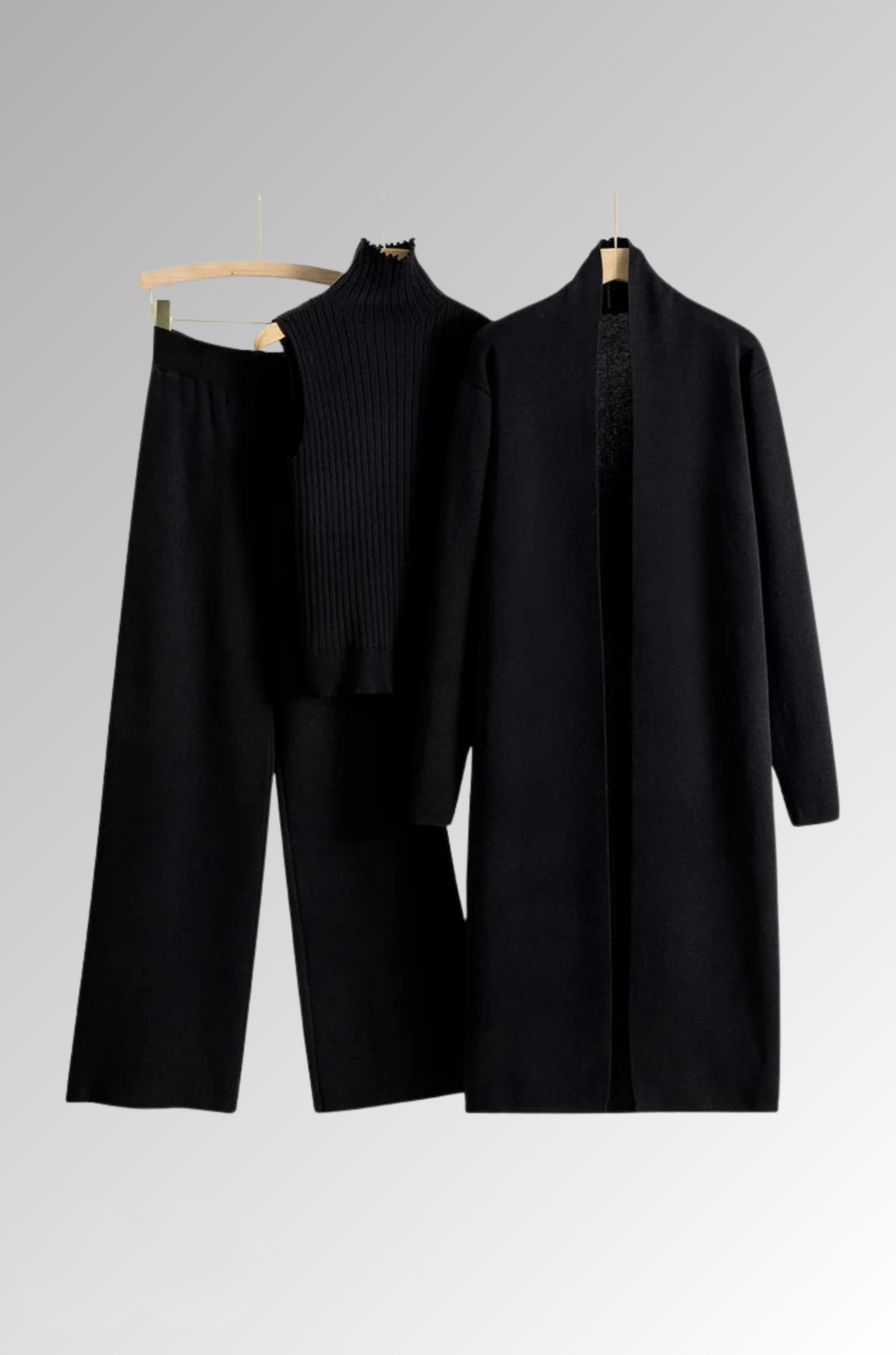 Merlin Chic Coat Set - Ensemble Knit for Woman