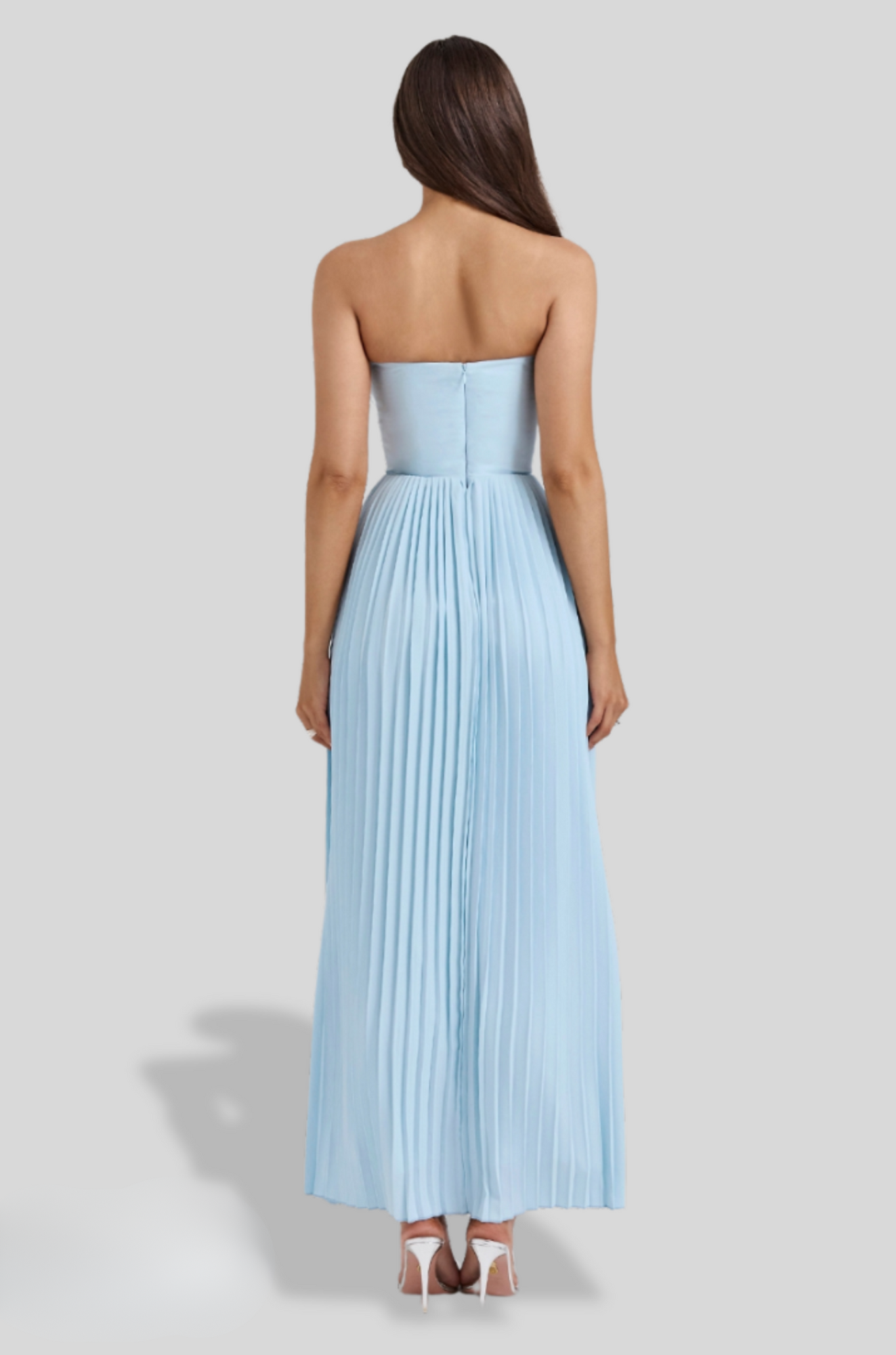Zellie Dress - Pleated Evening Gown for Woman