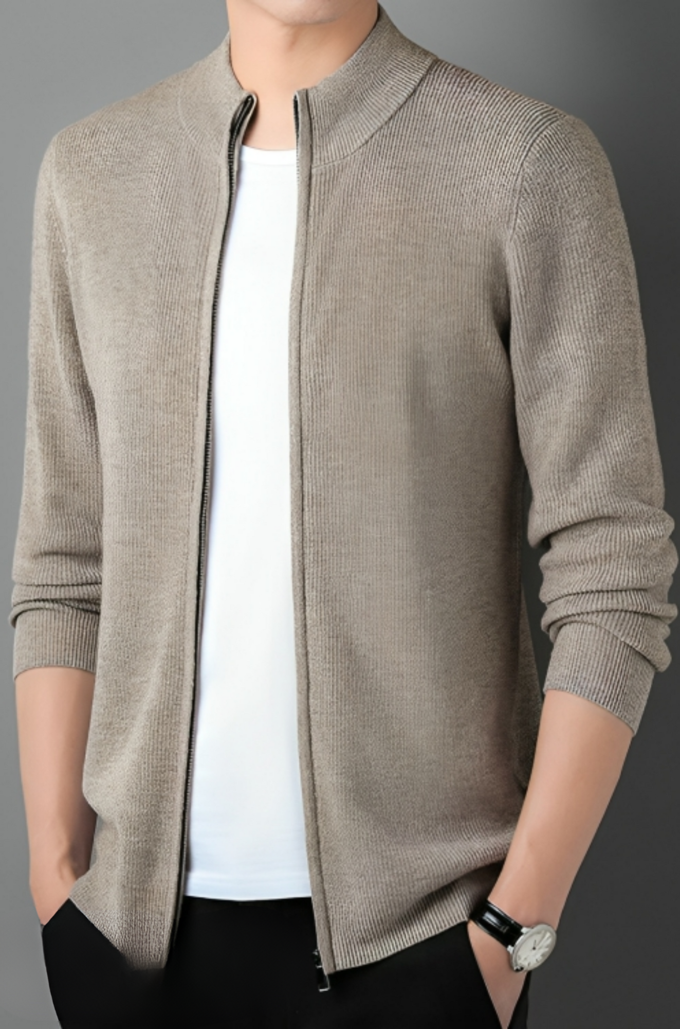 Positano Vest - Edgy Layered Knit Vest for Men