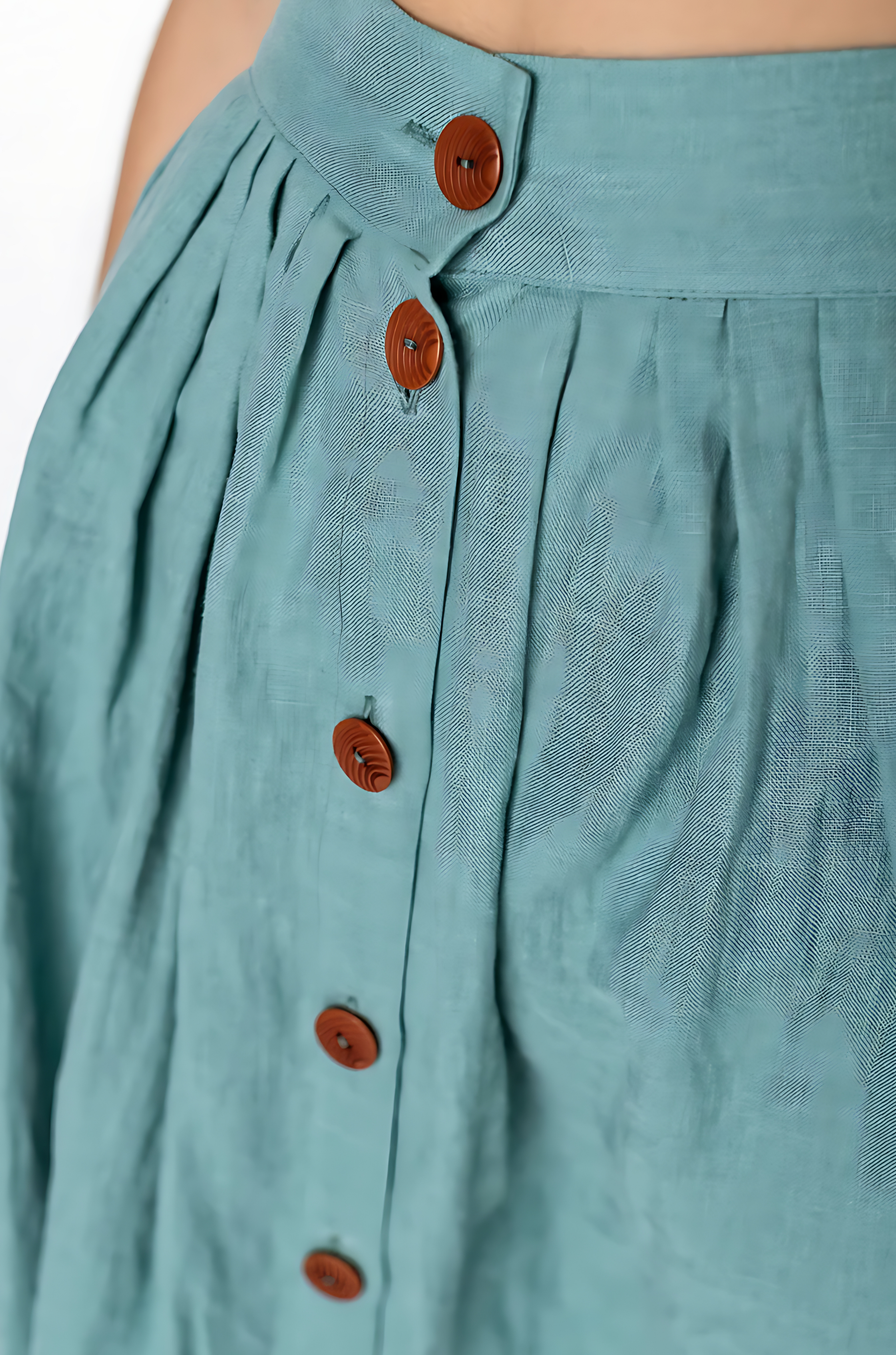 Casual Cotton Button Pocket Skirt - Effortless Everyday Elegance