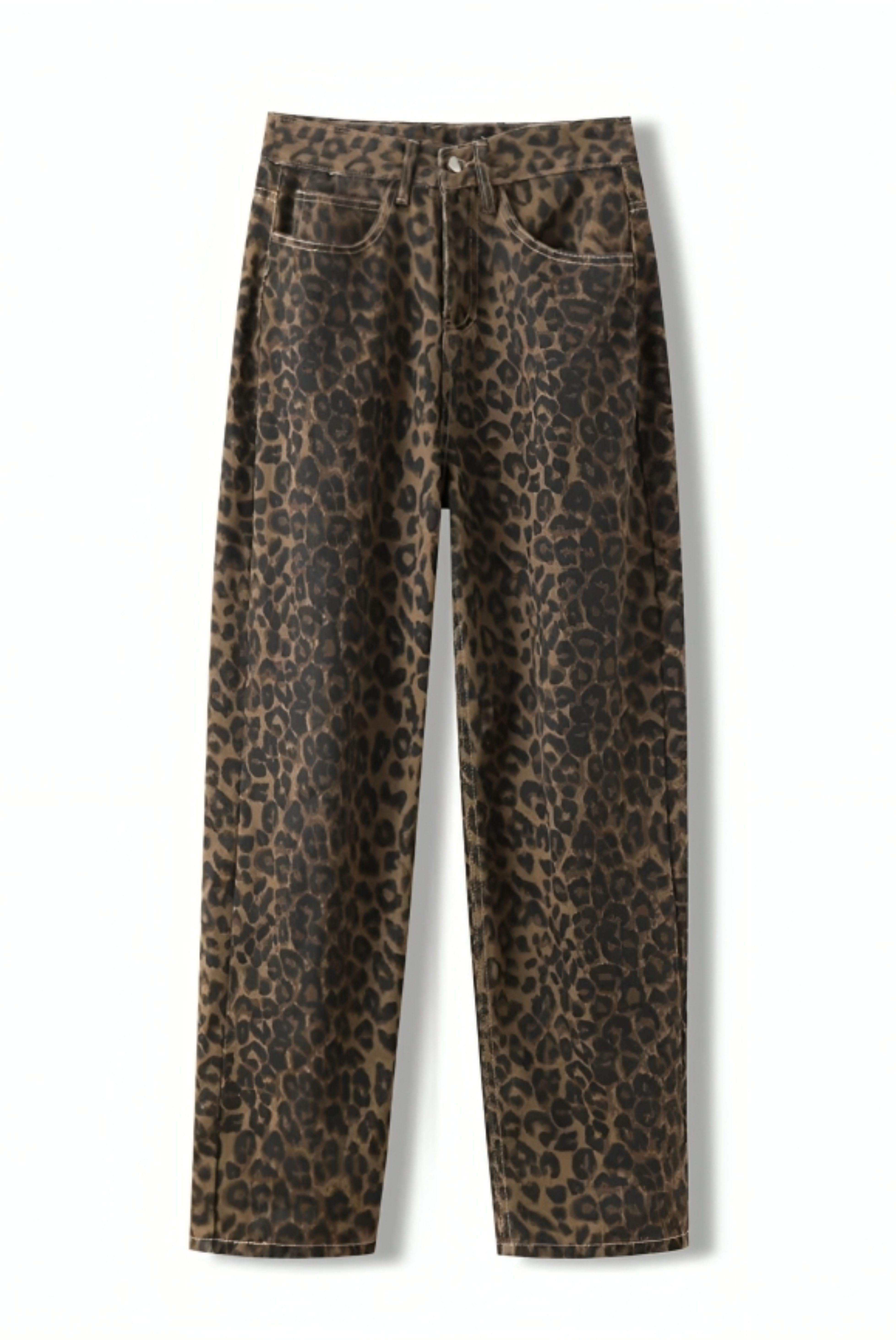 Leopard Print Jean - Trendy Statement Pants for Woman