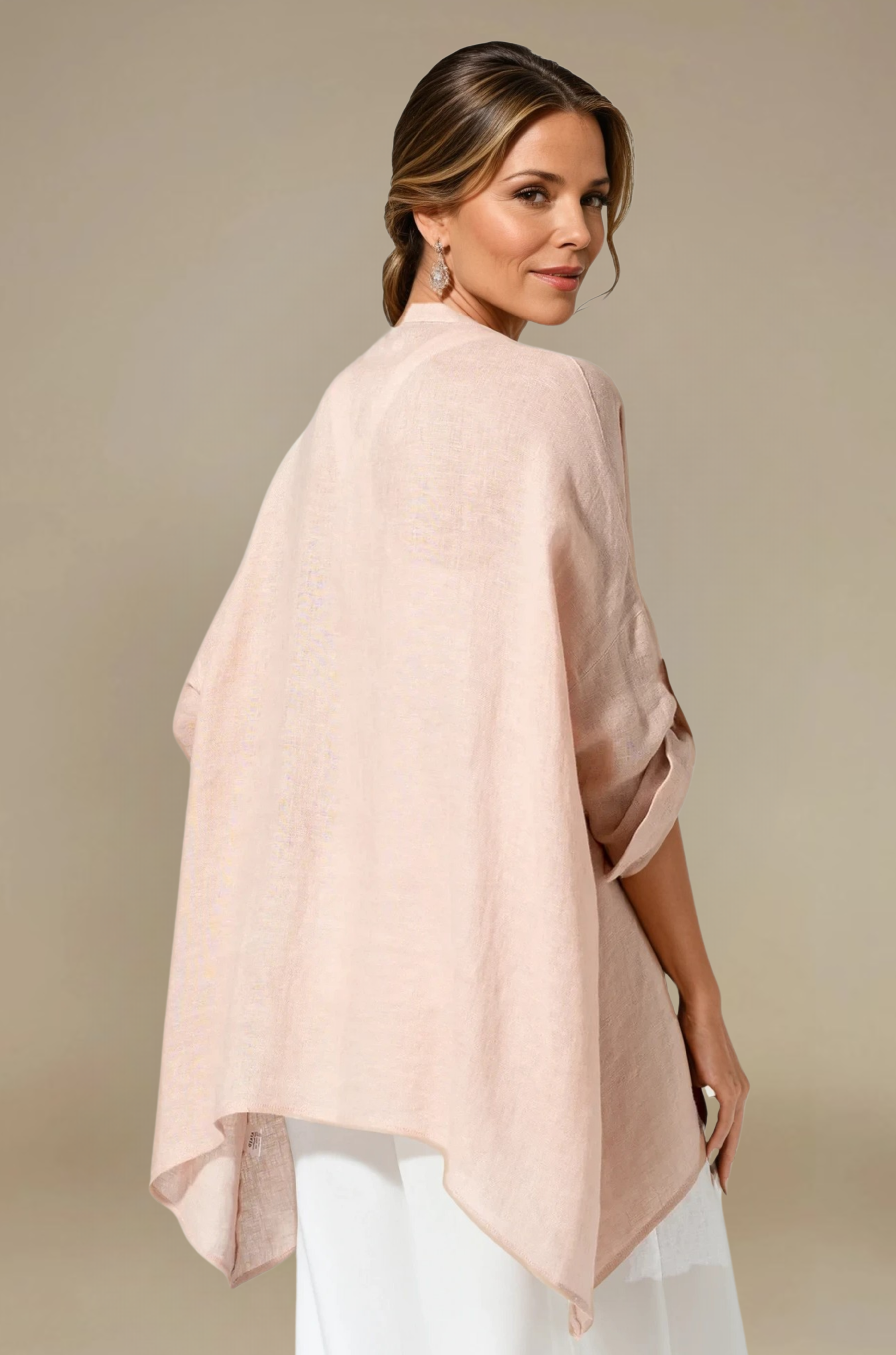 Casual Cotton And Linen - Elegant Oversized Blouse