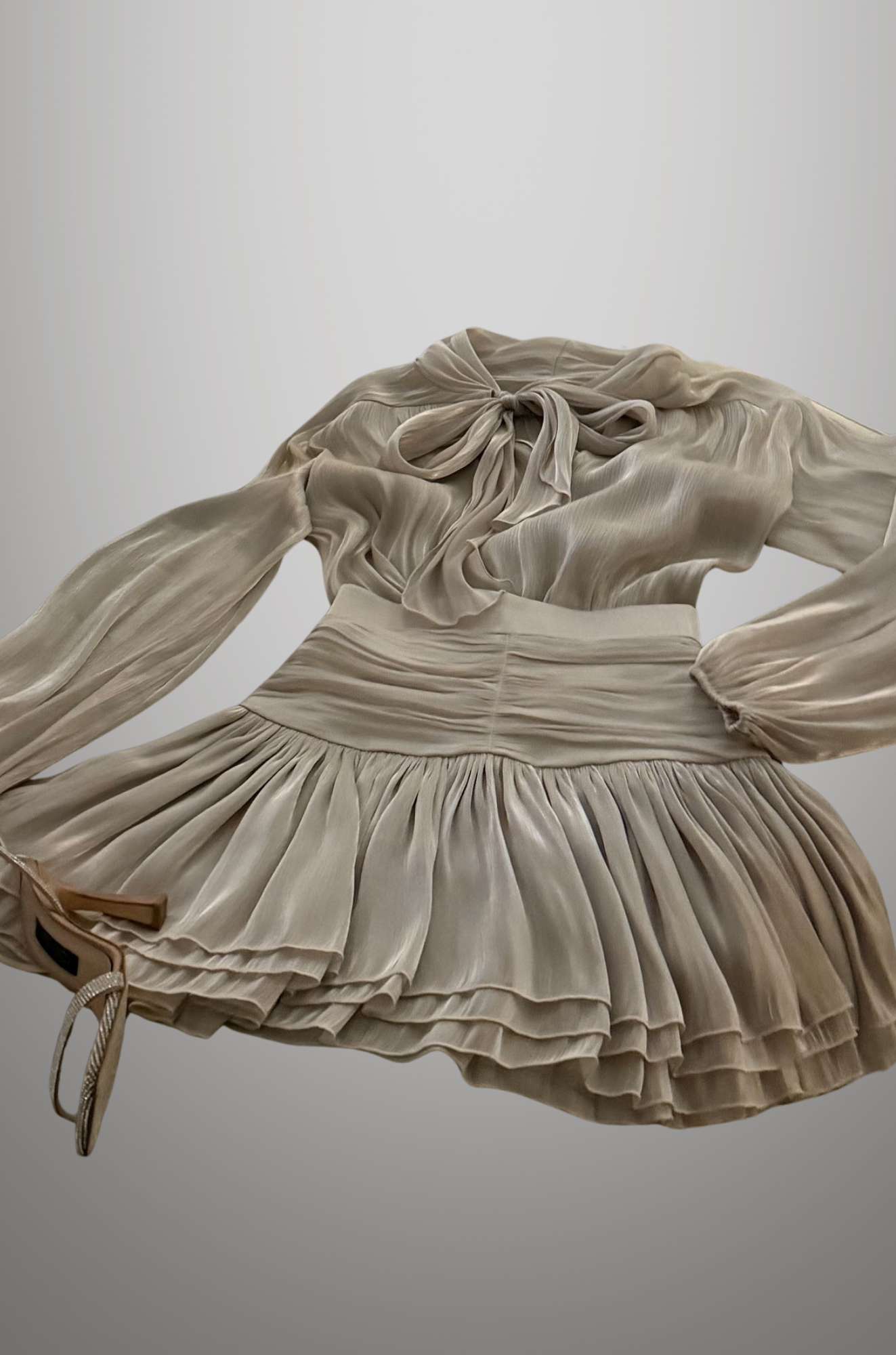 Celina - Elegant Chiffon Mini Dress for Woman