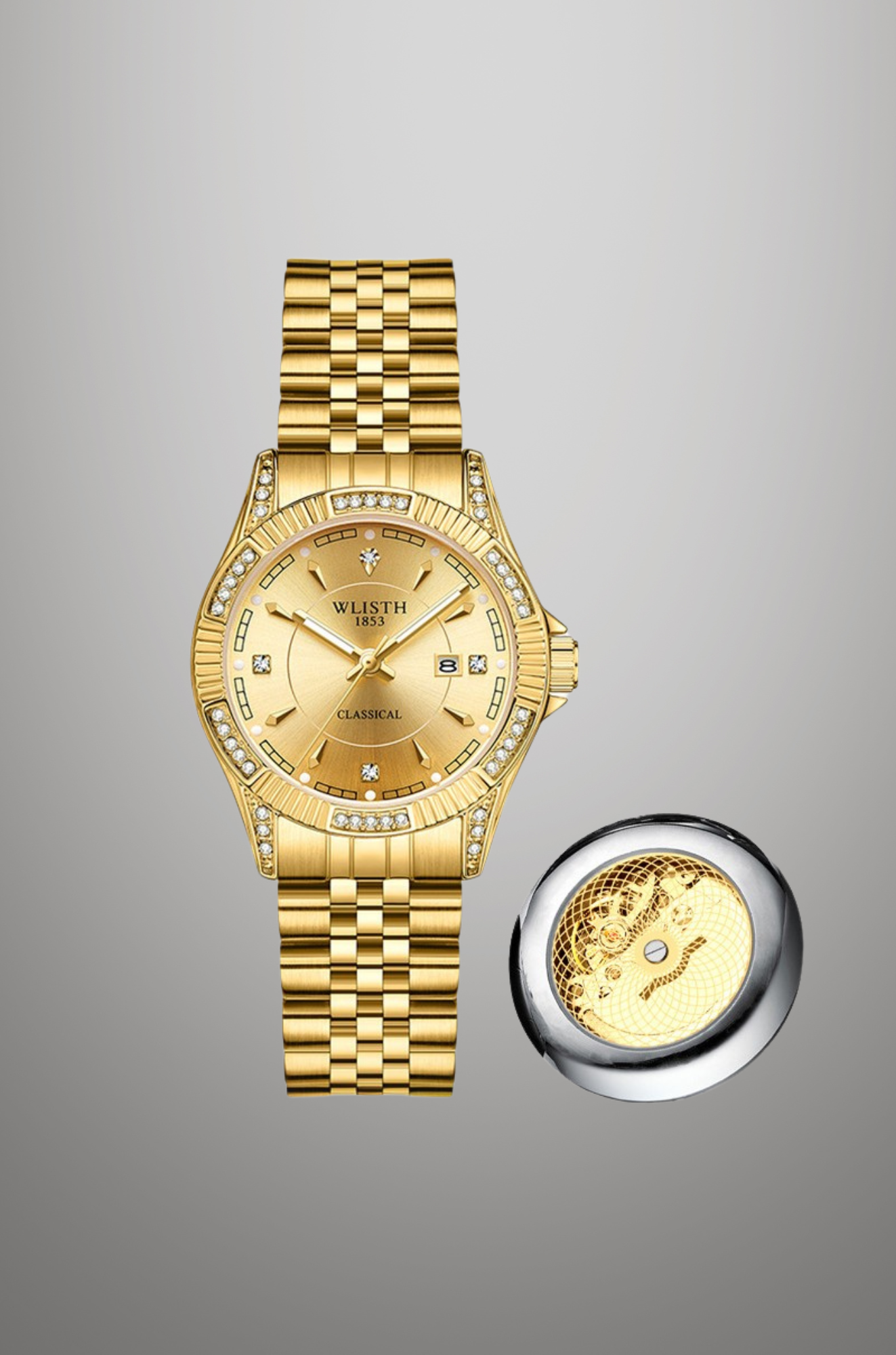 WLISTH - Classy Gold-Plated Watch for Woman