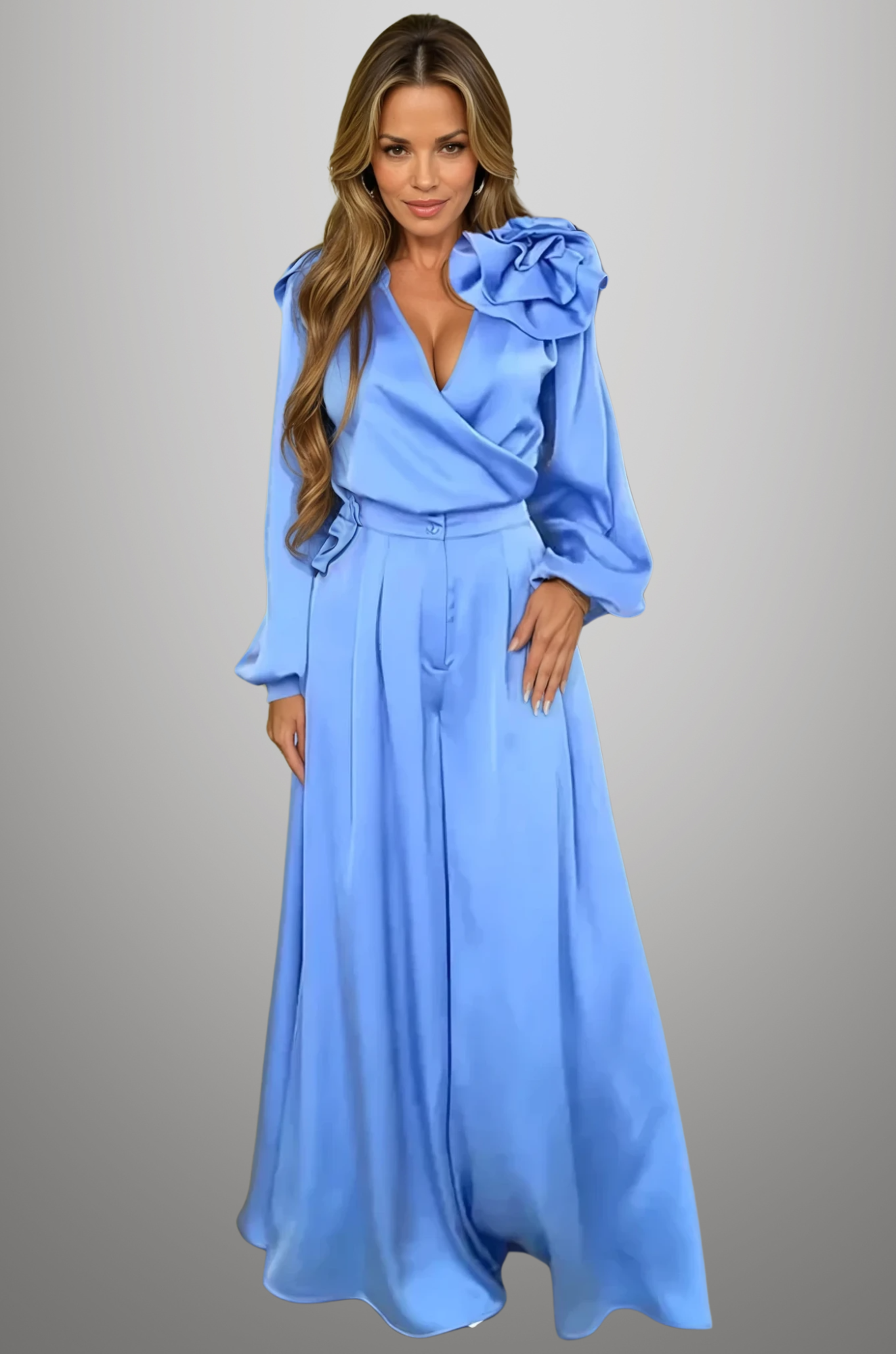 Liana - Classy Satin Dress for Woman