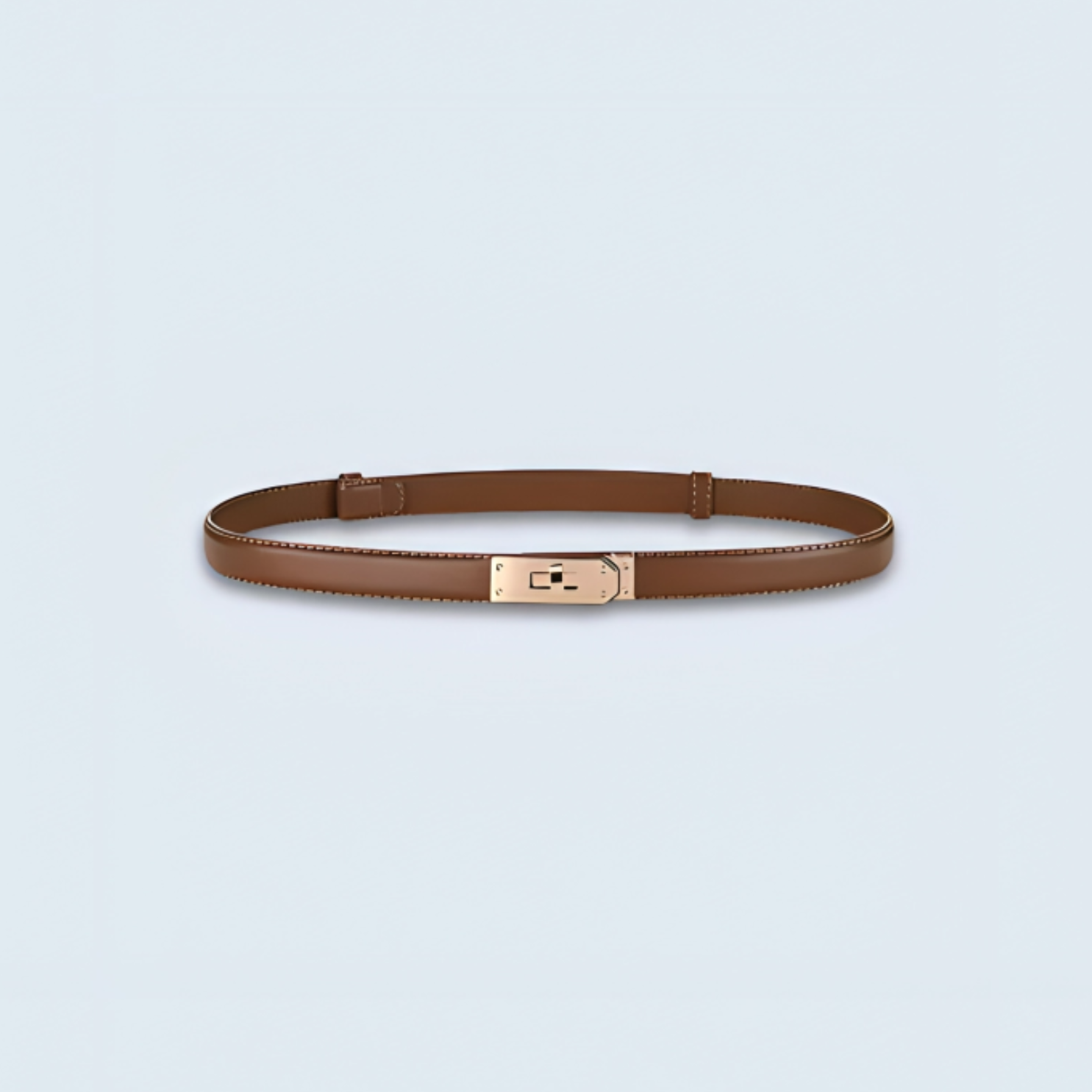 Luxe Waistband - Leather Buckle Belt for Woman