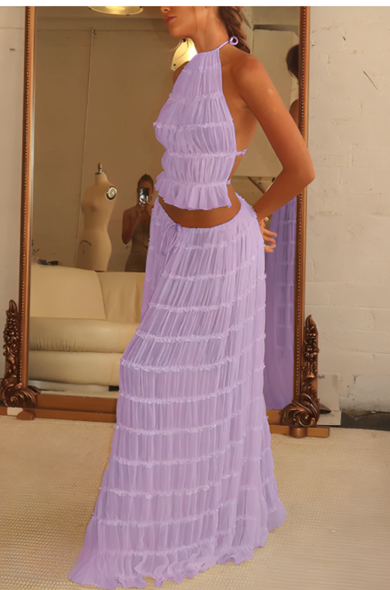Lola Dress - Halter Maxi Dress for Woman