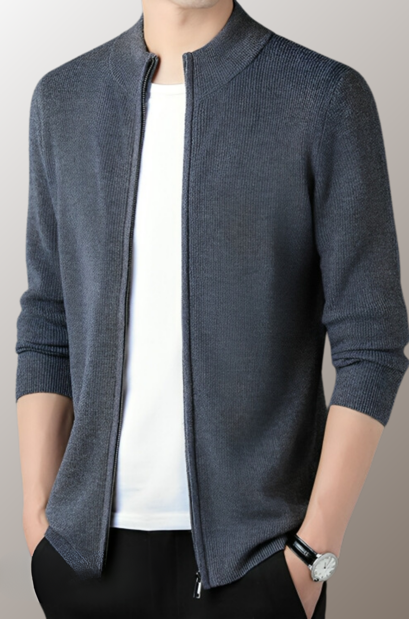 Positano Vest - Edgy Layered Knit Vest for Men