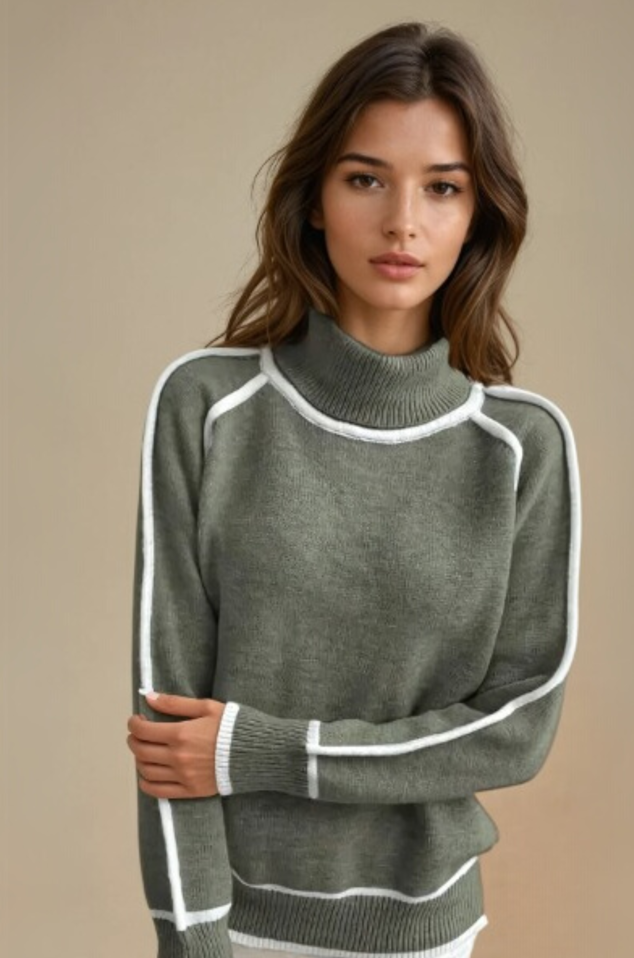 Lina - Elegant Knit Turtleneck Pullover for Woman