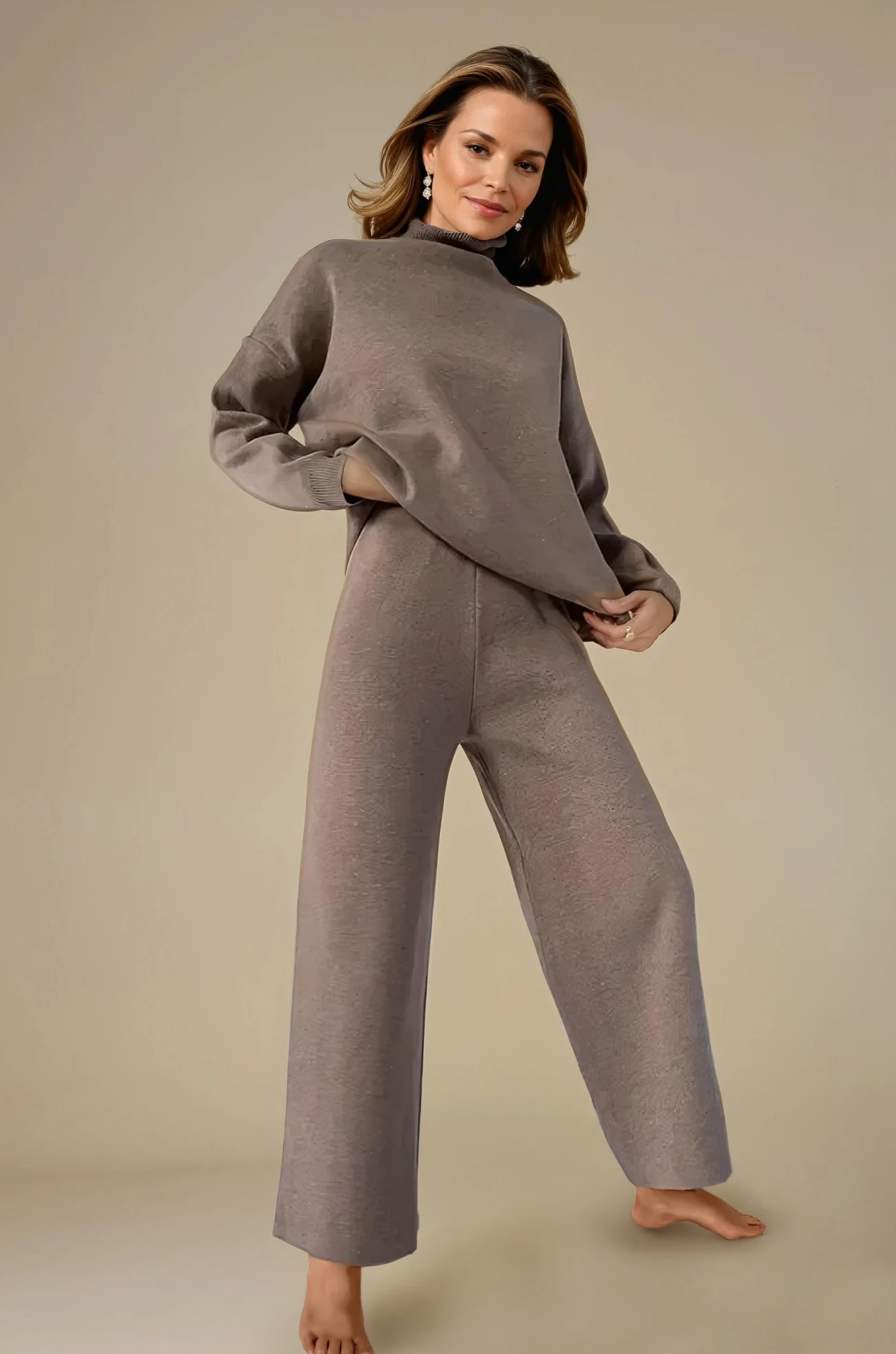 Luxora - Knitted Loose Lounge Set for Woman