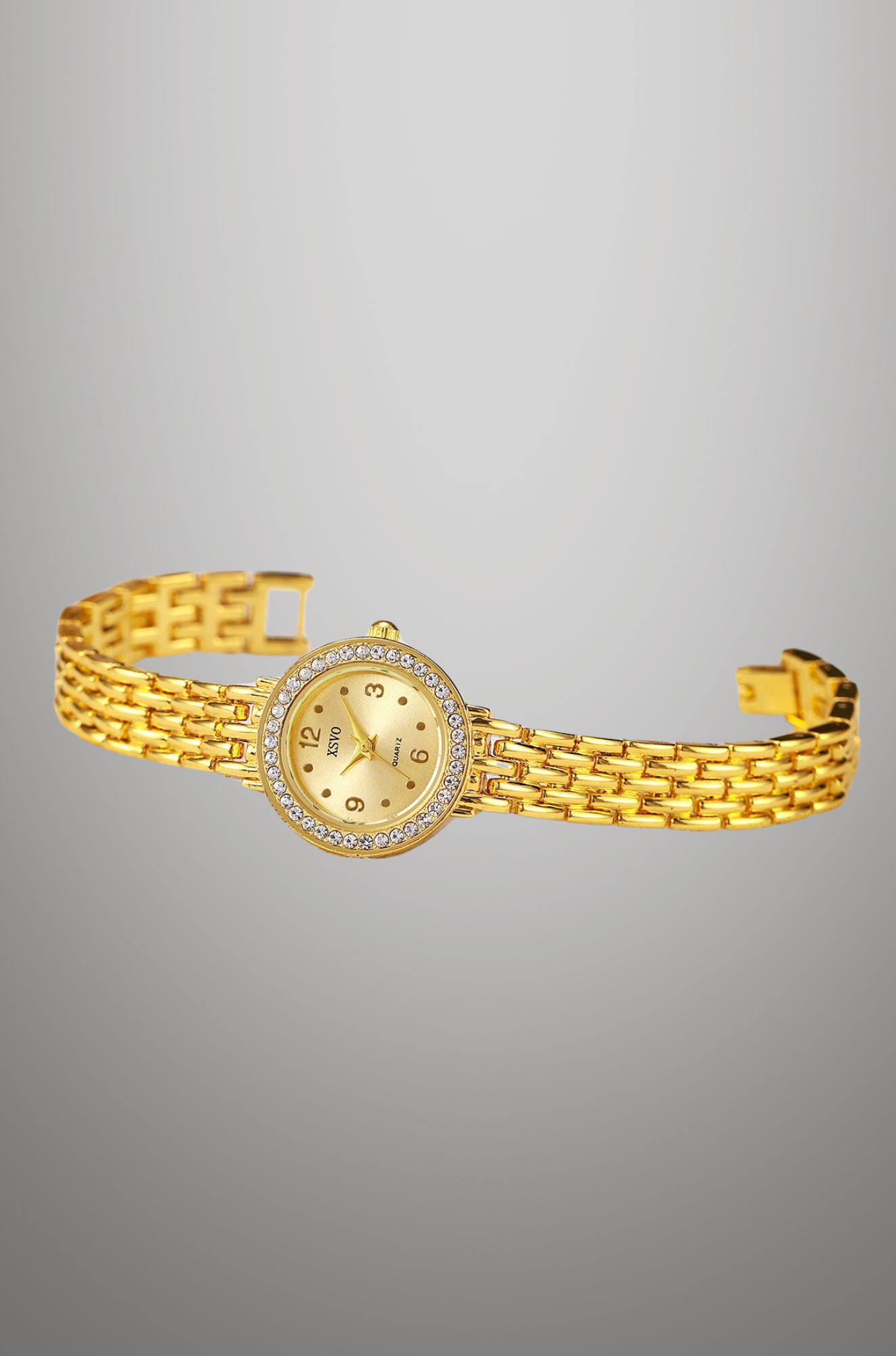 Golden Hour - Gold-Plated Watch and Bracelet Gift Set for Woman