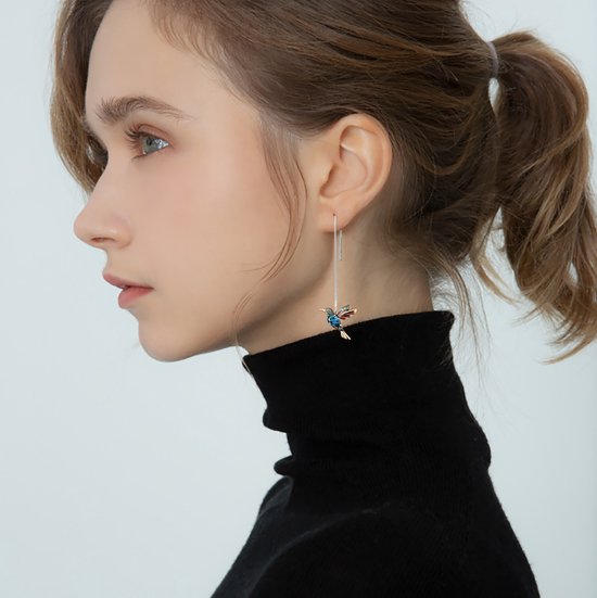 Hummingbird Drop Earrings – A Symbol of Beauty & Freedom