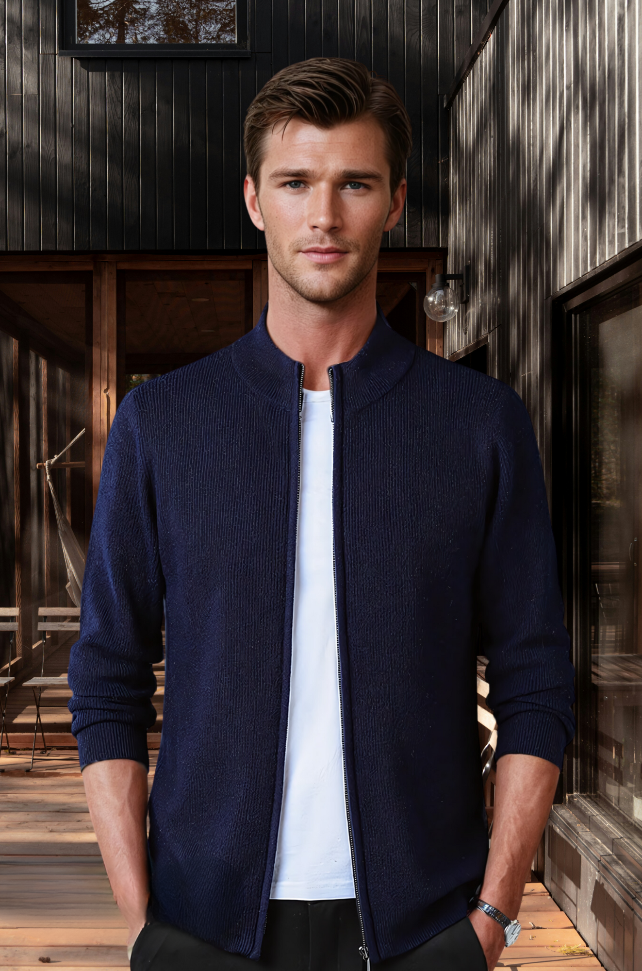 Positano Vest - Edgy Layered Knit Vest for Men