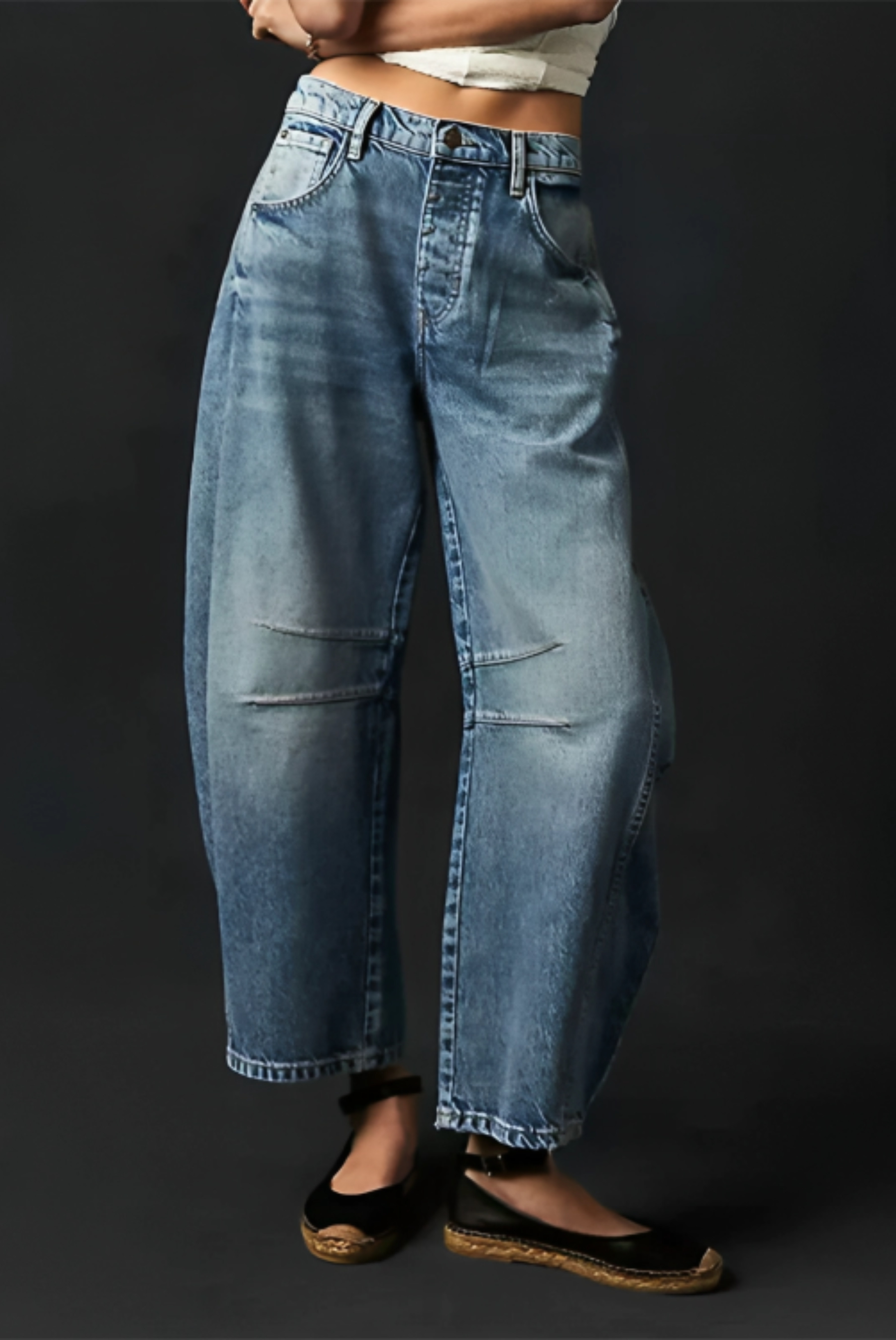 Manon Wide Leg Comfort Jeans - Relaxed Fit for Woman
