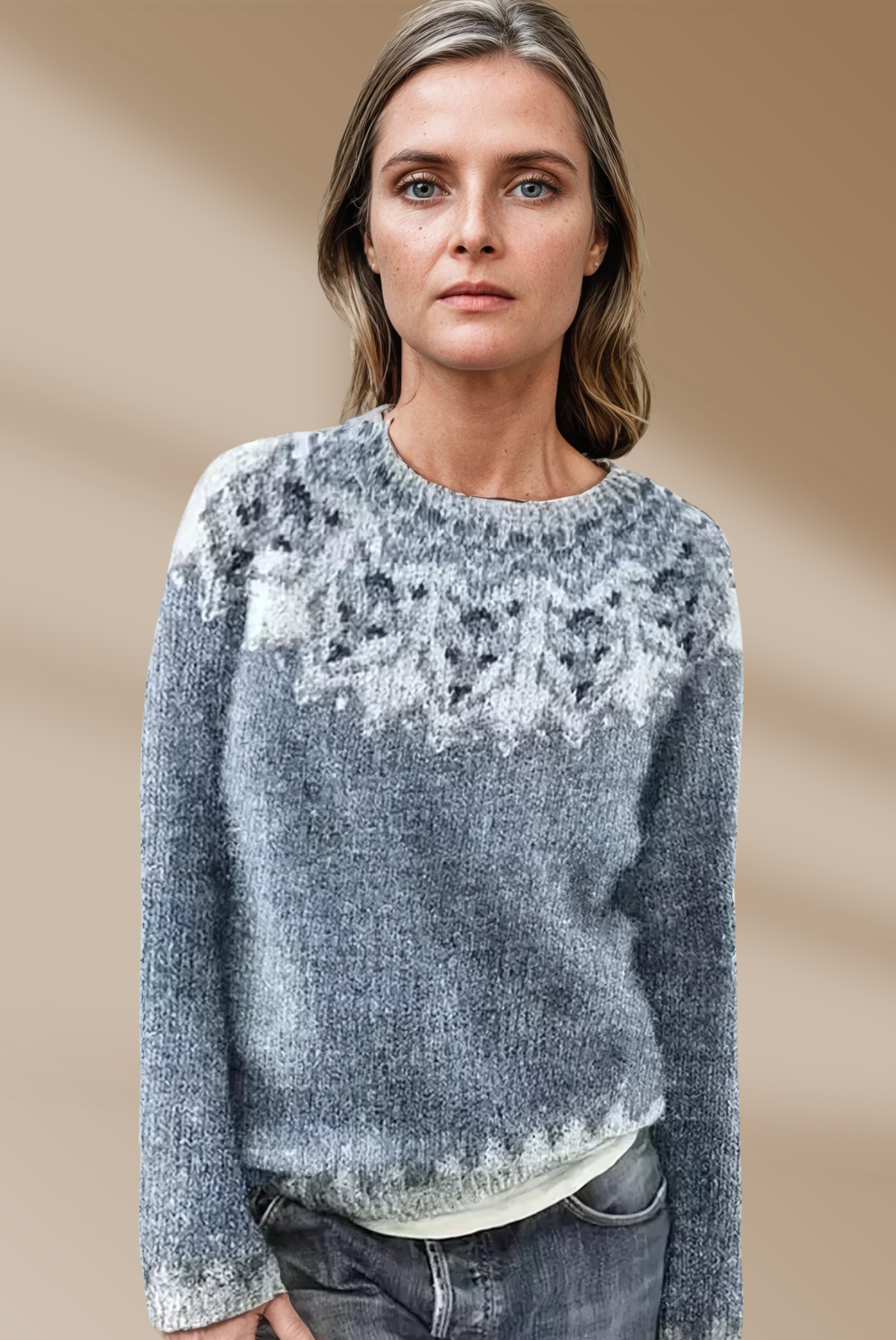 Nocturne - Cozy Knitted Nordic Patterns Sweater for Woman