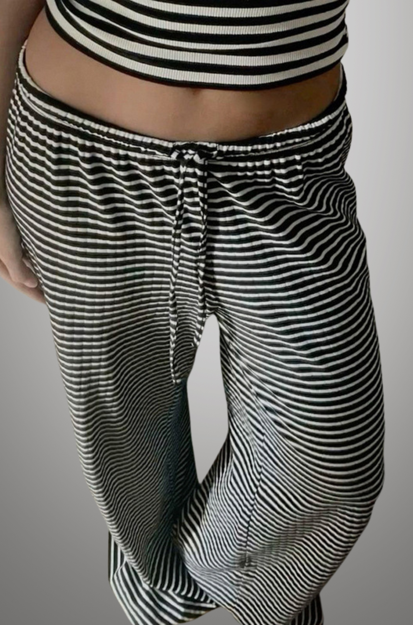Piper - Soft Striped Lounge Pants for Woman