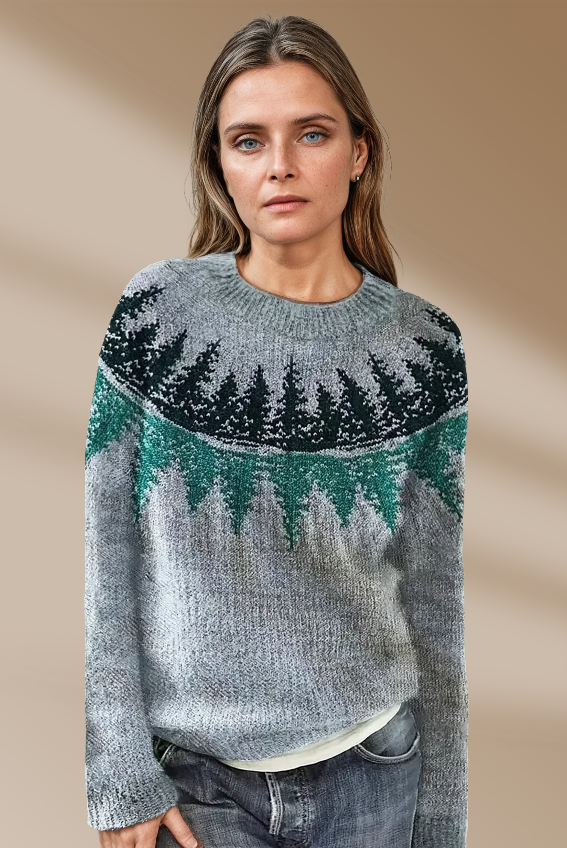 Nocturne - Cozy Knitted Nordic Patterns Sweater for Woman