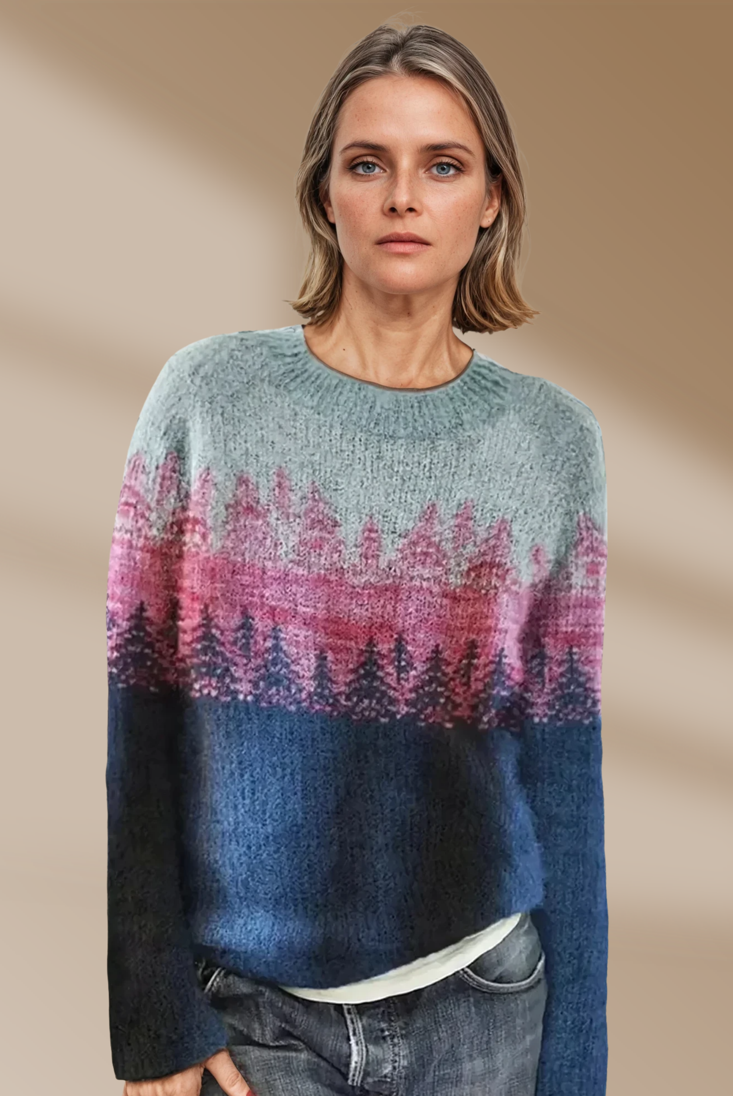 Nocturne - Cozy Knitted Nordic Patterns Sweater for Woman