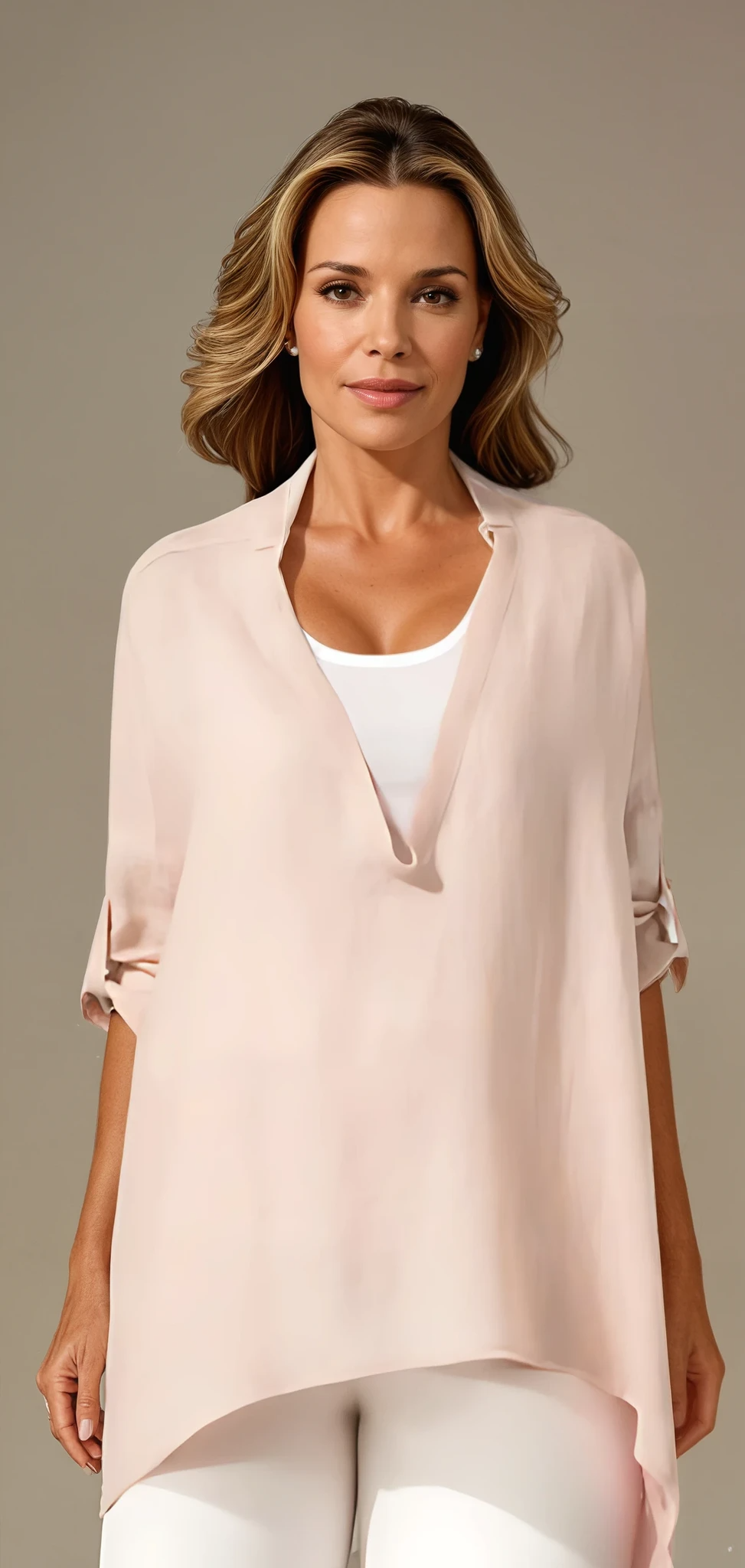 Casual Cotton And Linen - Elegant Oversized Blouse