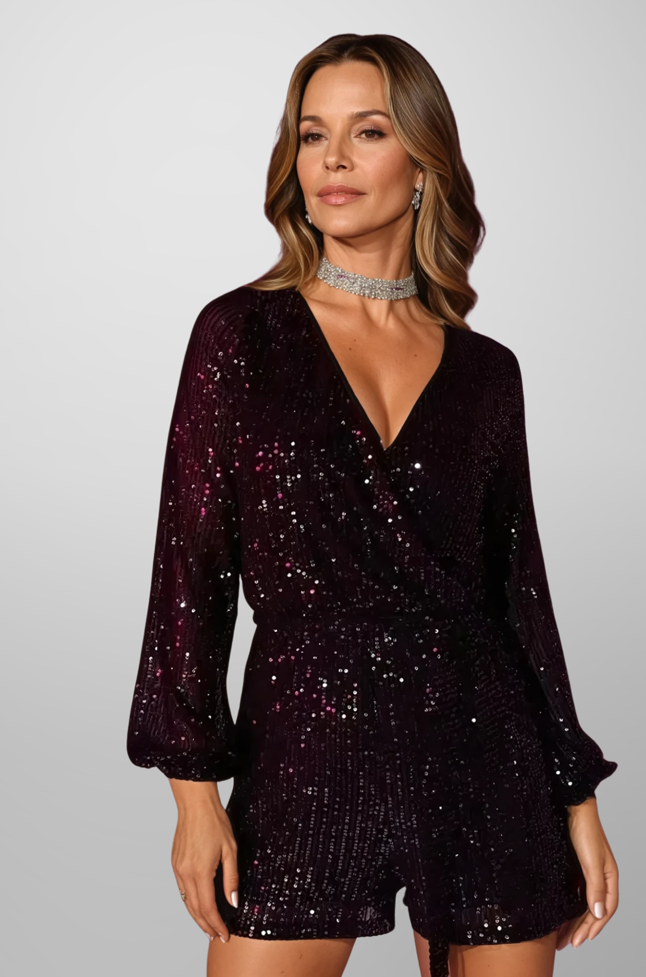 Sienna - Sequin Long-Sleeve Dress for Woman