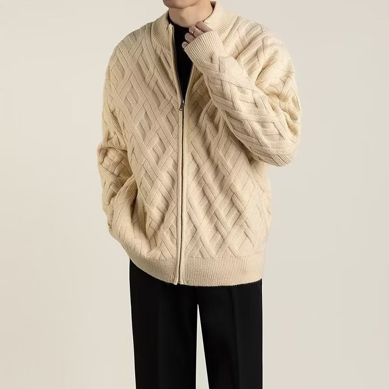 Lowie Cashmere Zip - Trendy Knit Sweater for Men
