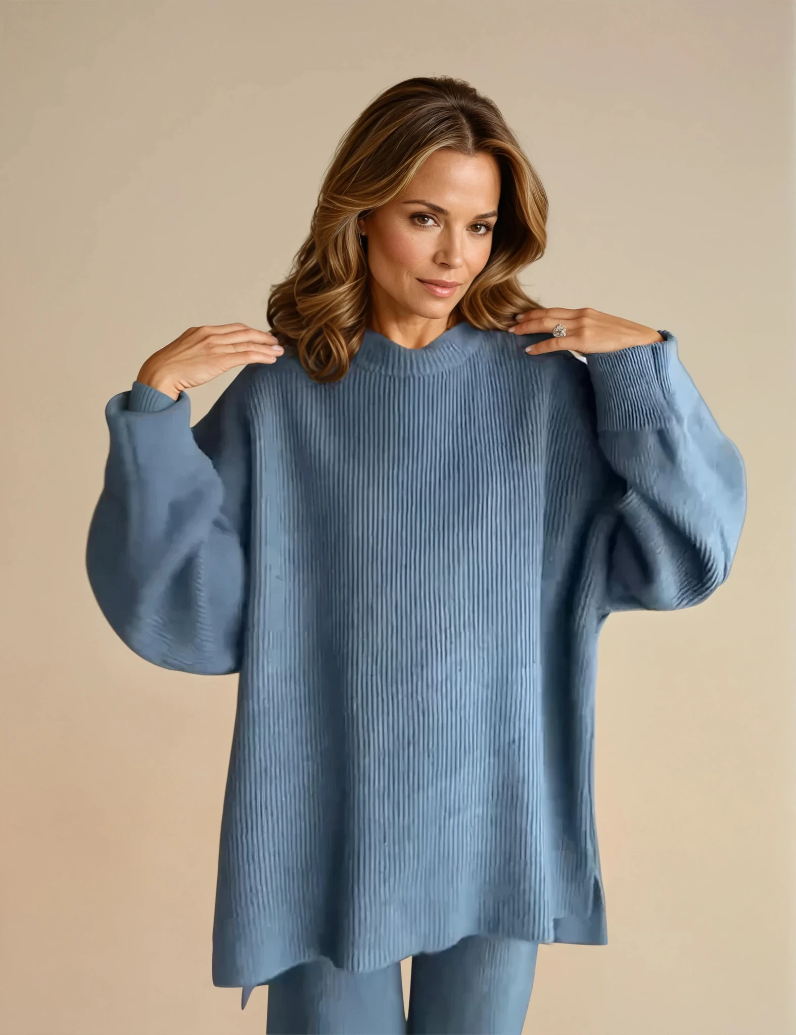 Talia - Cozy Oversized Knit Sweater for Woman