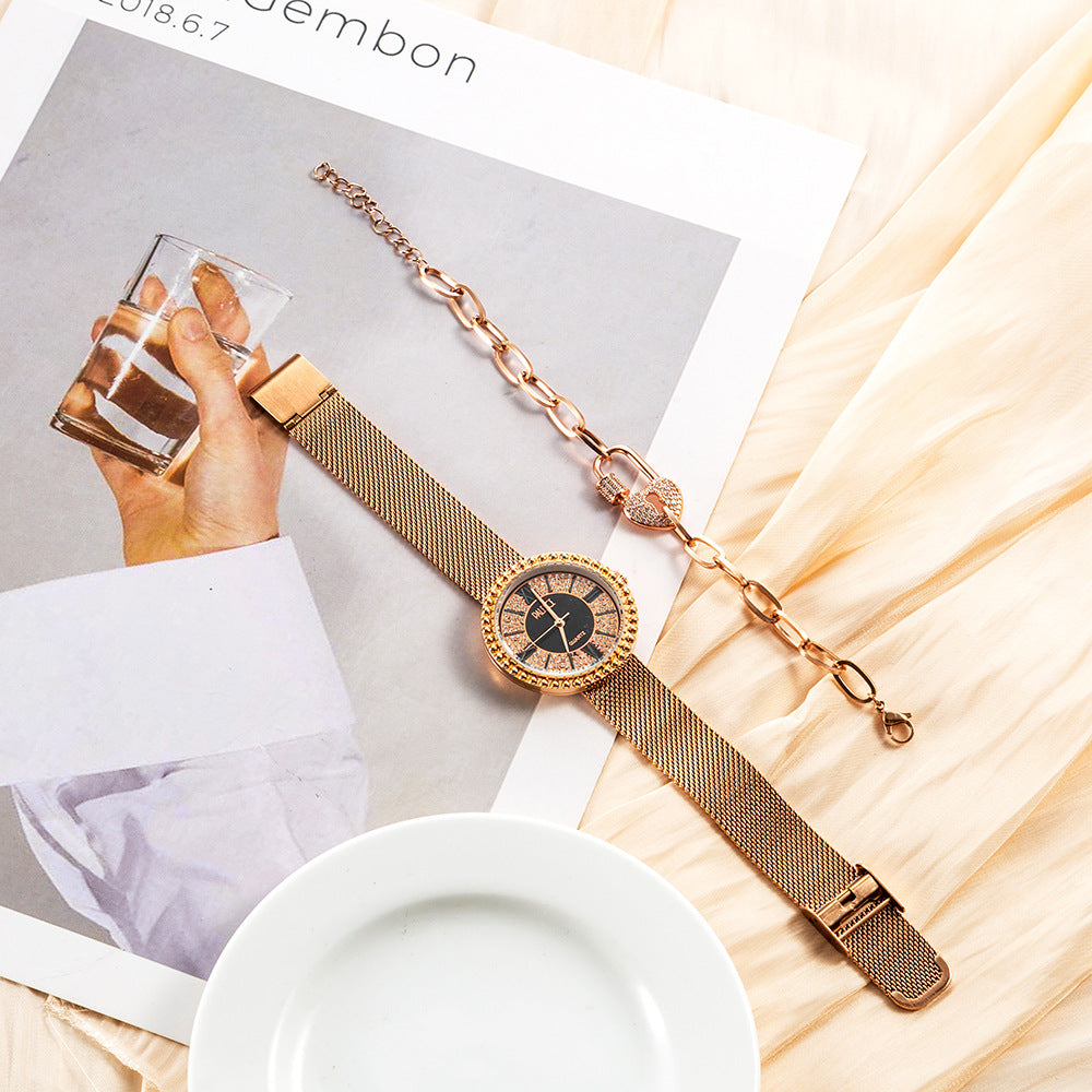 Luxury Rose Gold Gift Set – Watch & Matching Bracelet