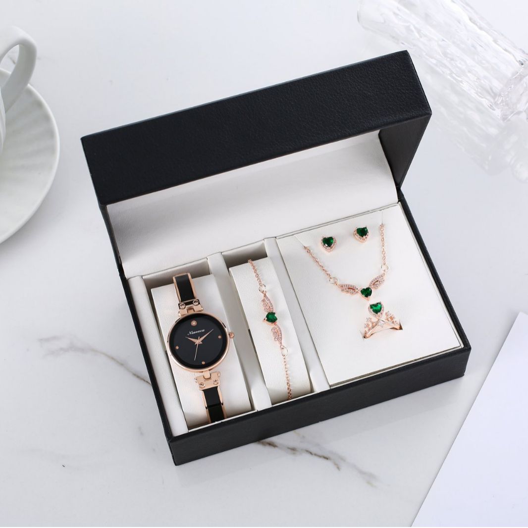 Chic Jewelry Gift Set with Watch – Perfect for Her