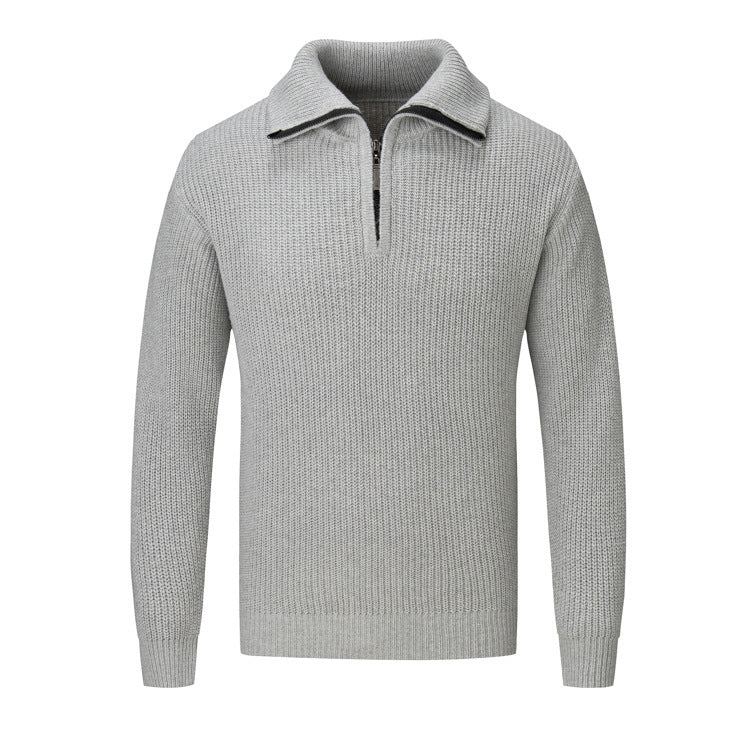 Manza Zip Polo - Premium Knit Sweater for Men