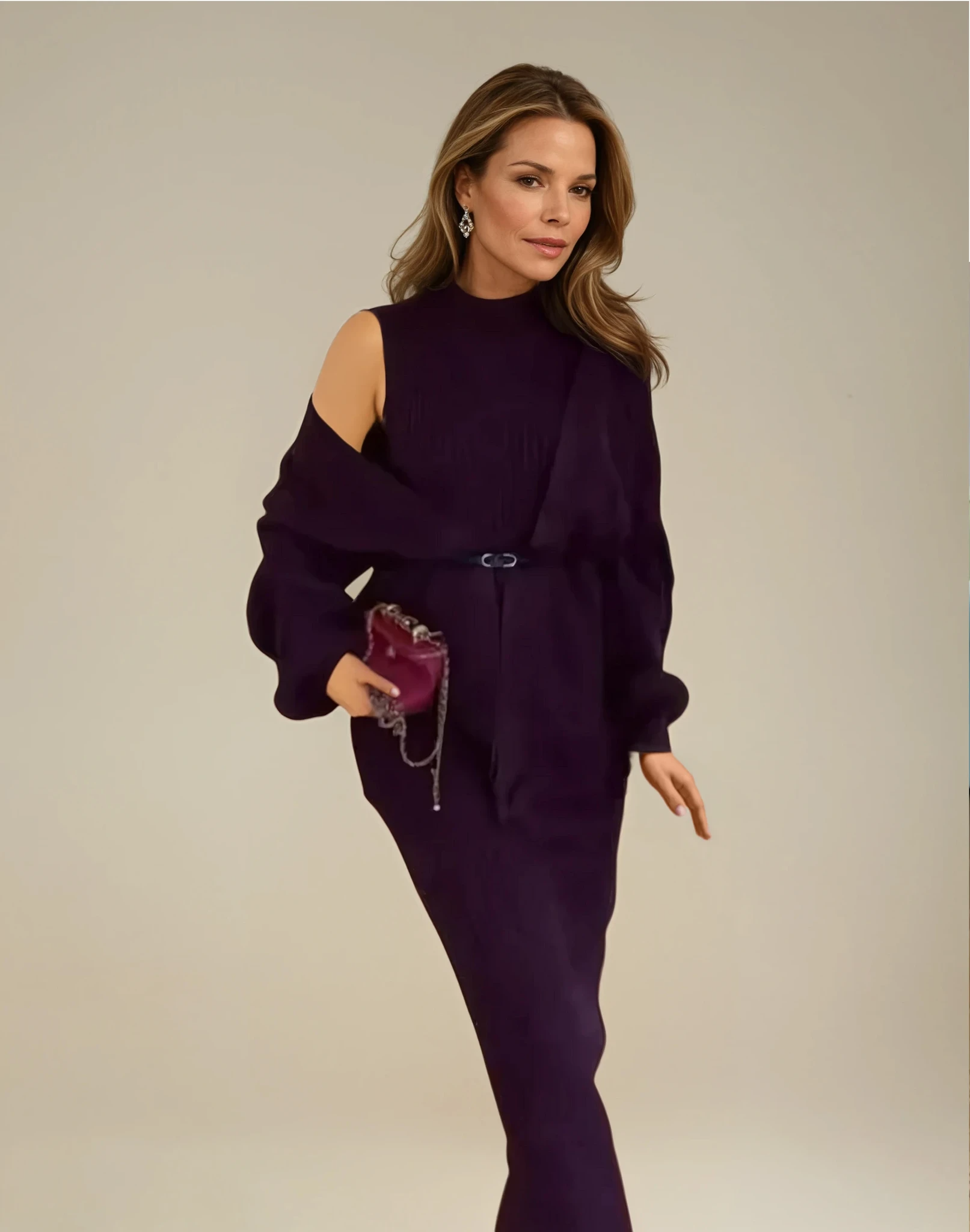 Arden - Cozy Knitted Dress and Cardigan Set for Woman