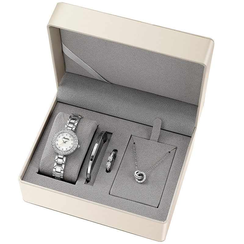 Classic Jewelry Gift Set – Watch, Bracelet & Necklace