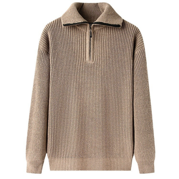 Manza Zip Polo - Premium Knit Sweater for Men