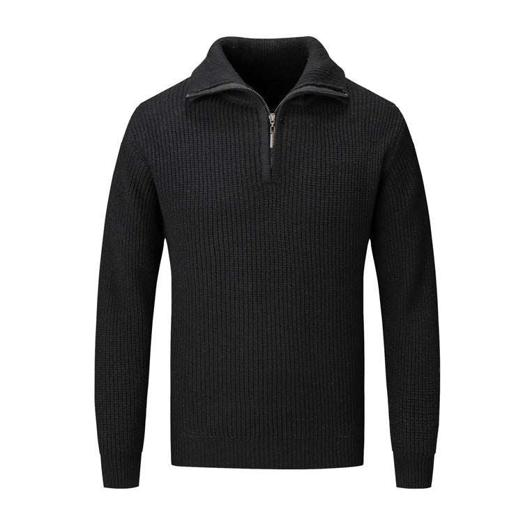 Manza Zip Polo - Premium Knit Sweater for Men