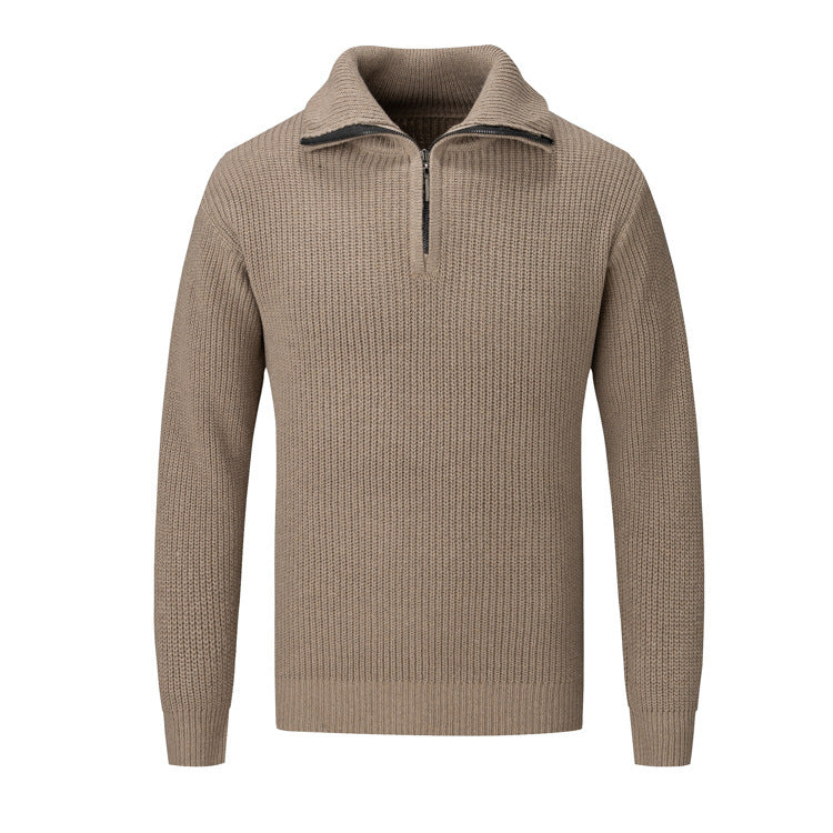Manza Zip Polo - Premium Knit Sweater for Men