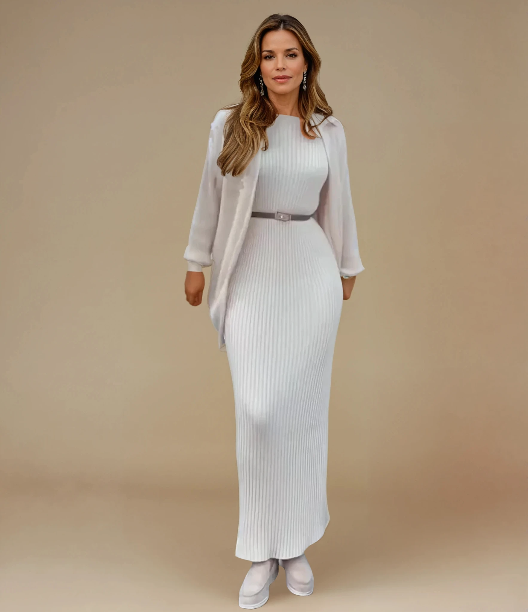 Arden - Cozy Knitted Dress and Cardigan Set for Woman