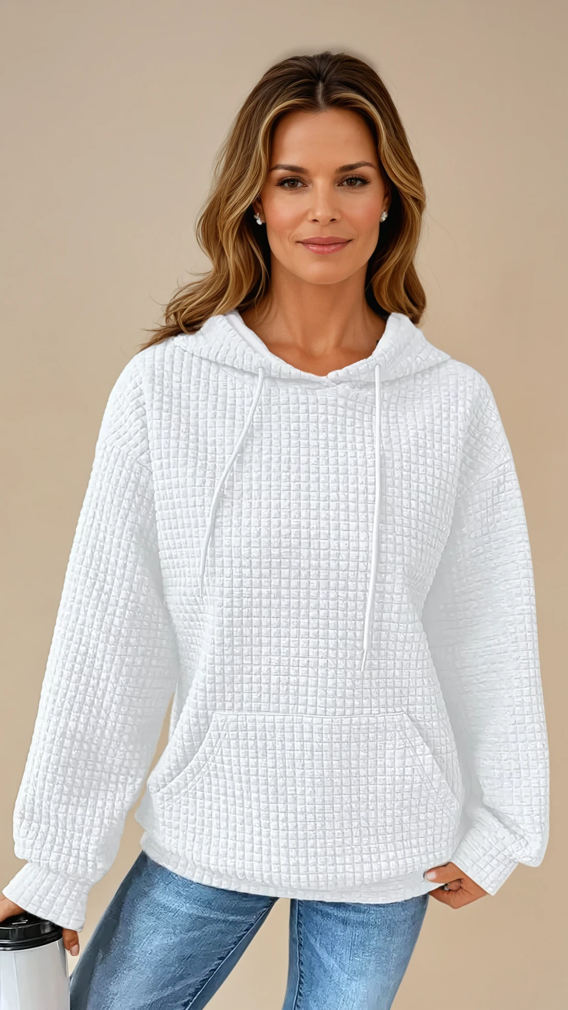 Plain Casual Hoodie Sweatshirt - Comfy Chic