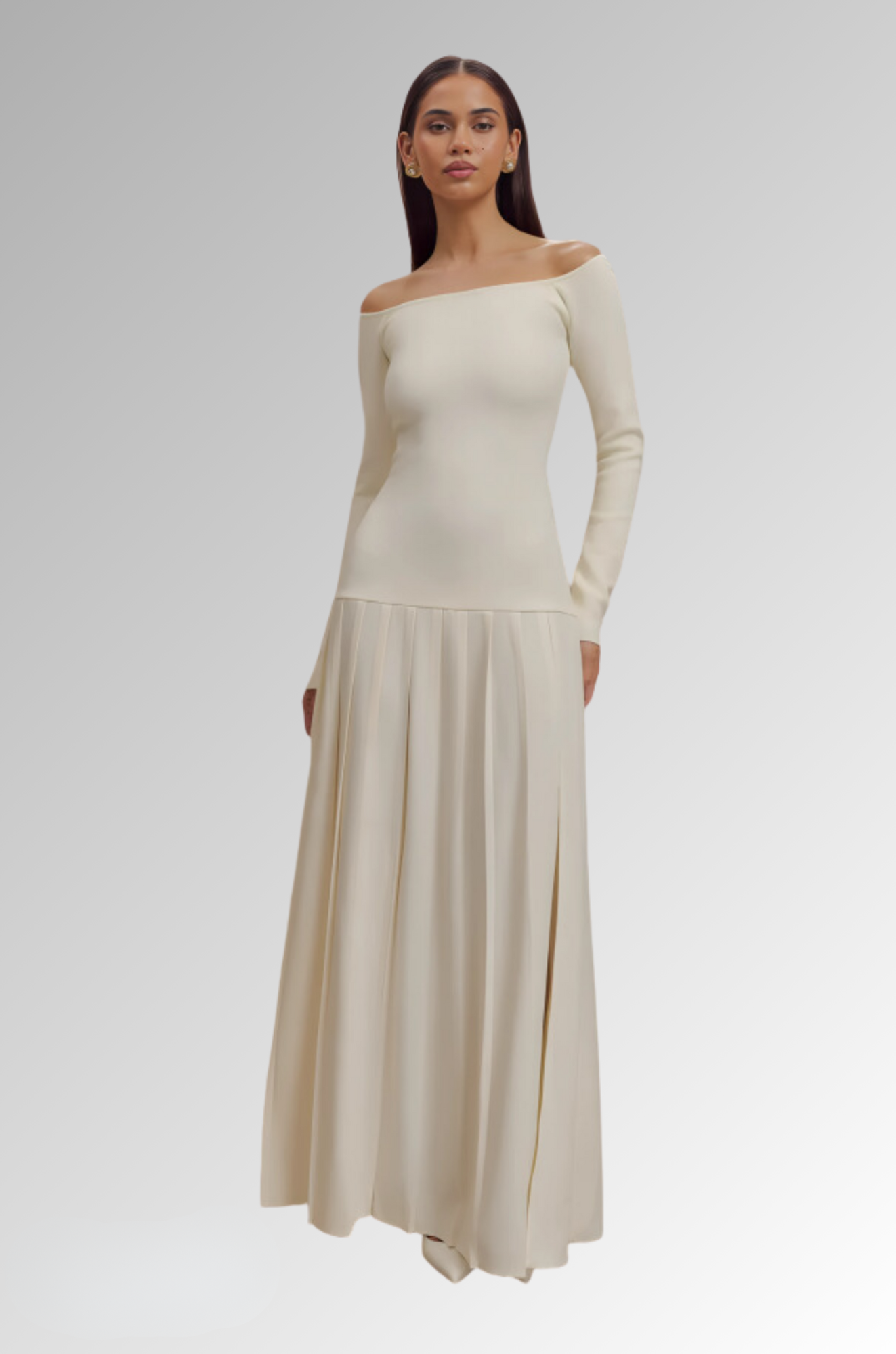 Mabel Dress - Off-Shoulder Maxi Dress for Woman
