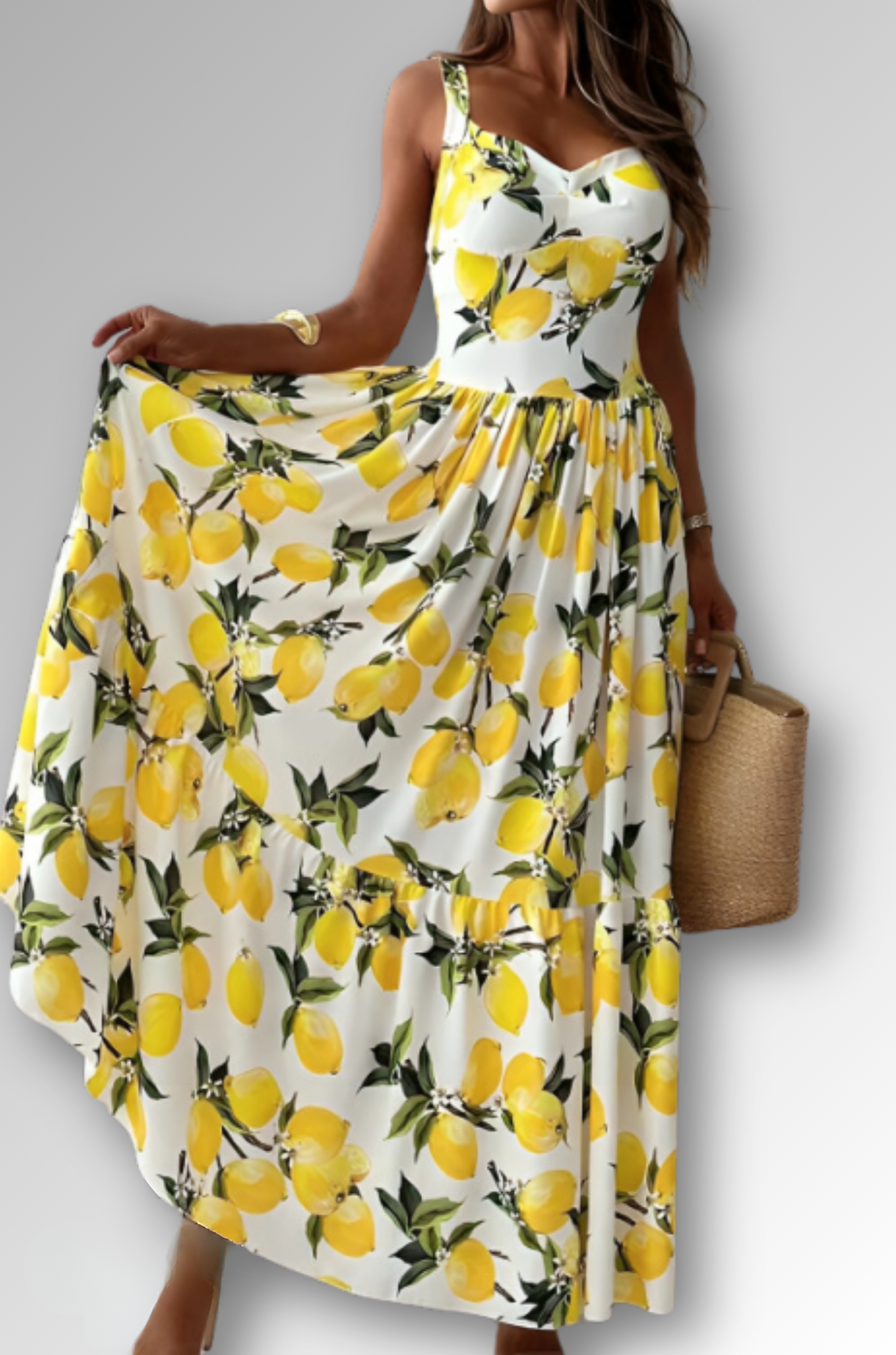 Sunlit Lemon Bliss Maxi Dress - Perfect Summer Maxi Dress for Woman
