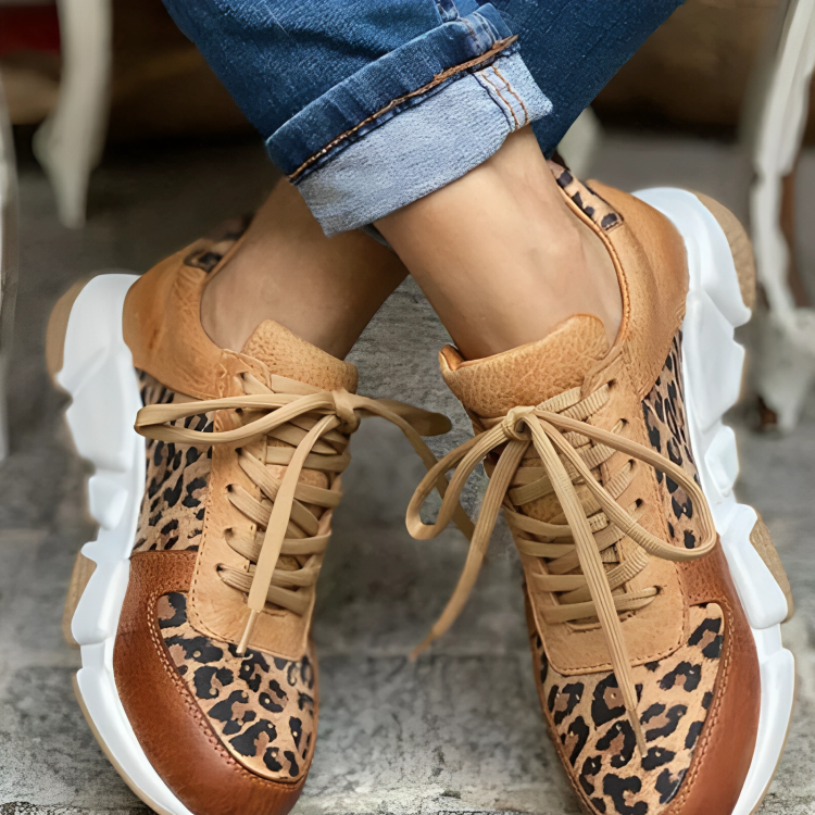 Leopard Print Sneakers - Trendy Shoes for Woman