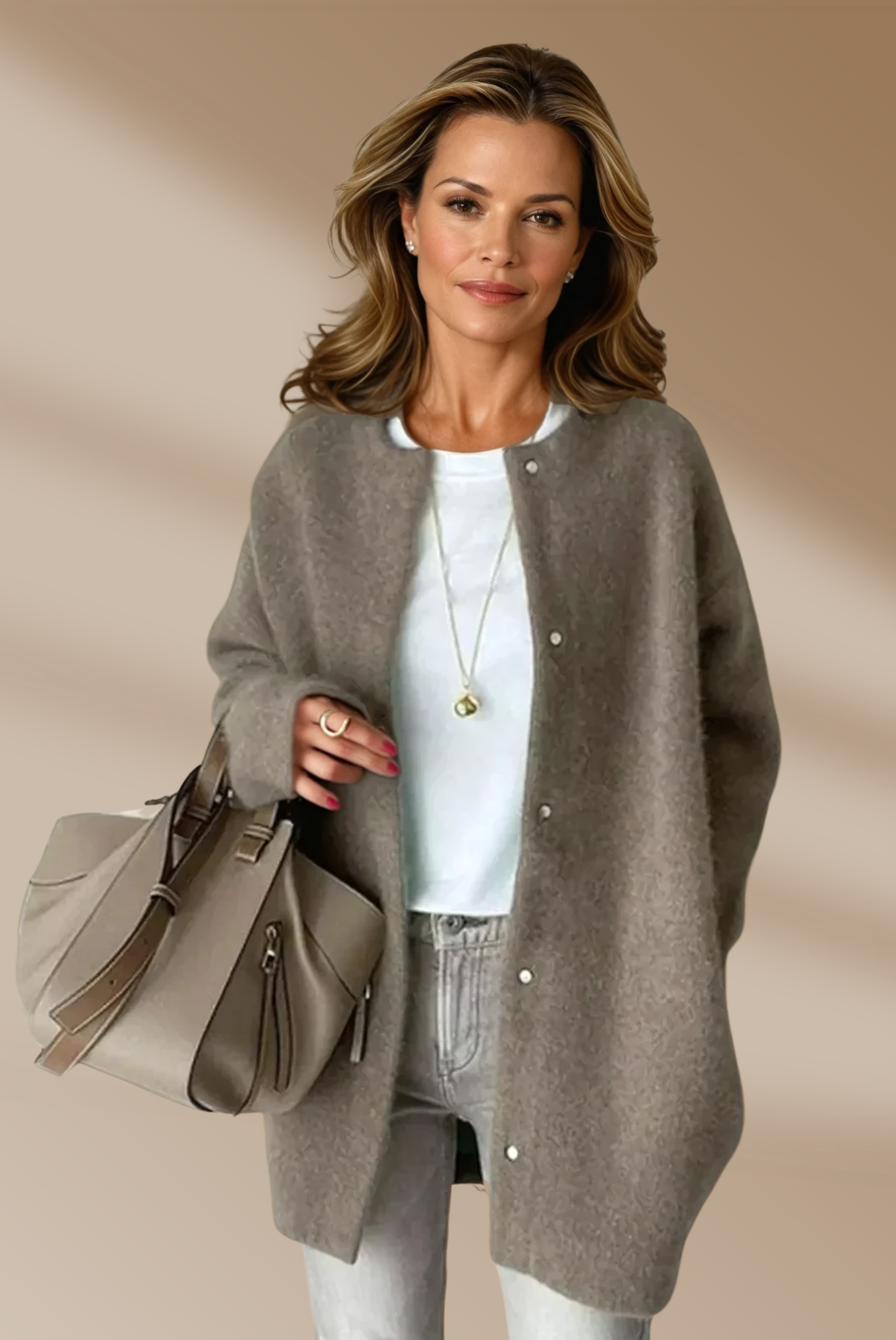 Gabriella - Luxurious Wool-Blend Coat for Woman