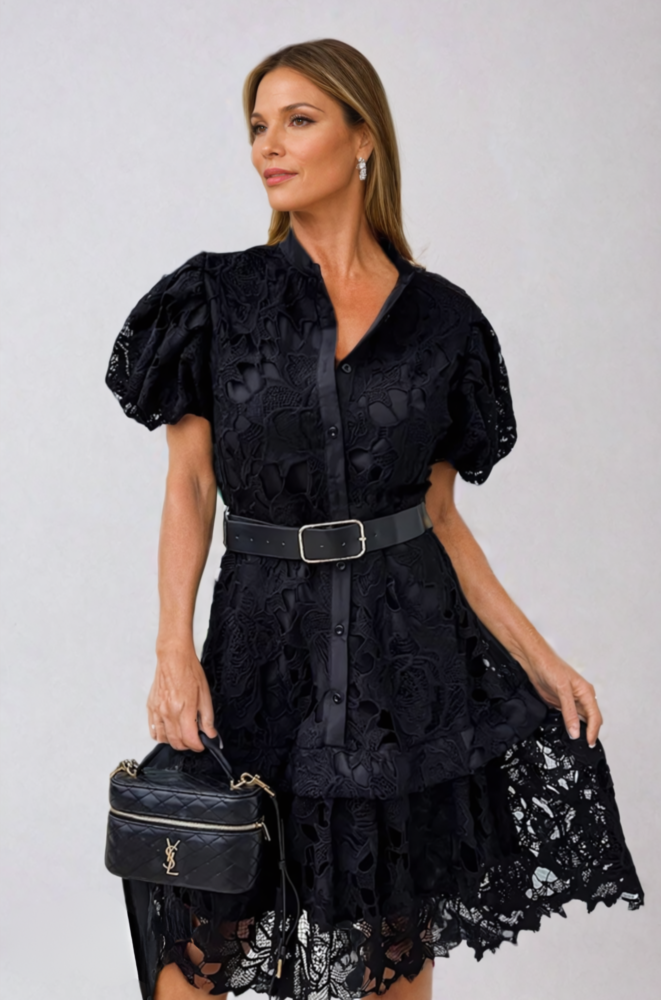 Destiny Dress - Vintage Short Sleeve Lace Dress for Woman