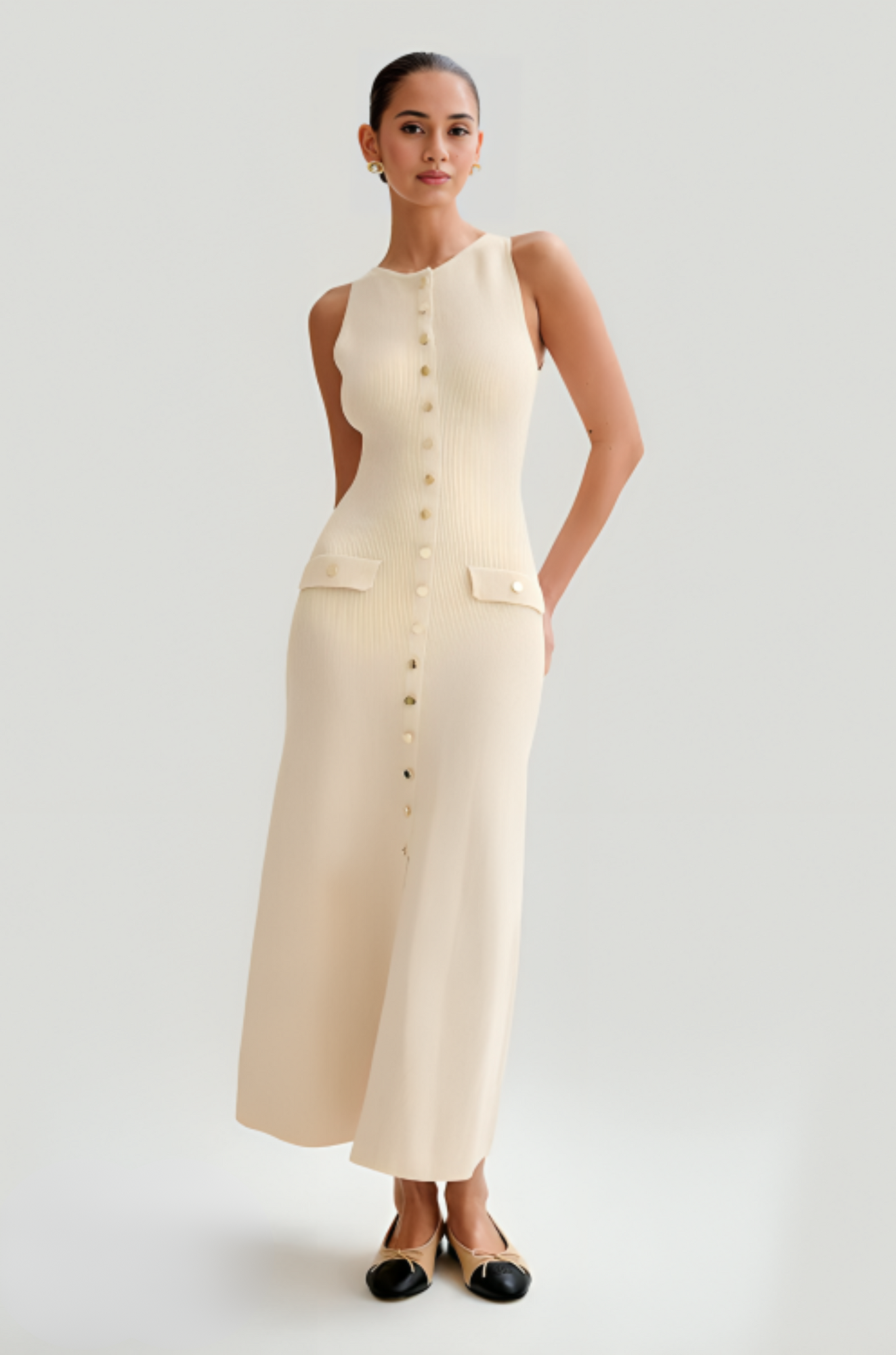 Rose Dress - Button-Down Style for Woman