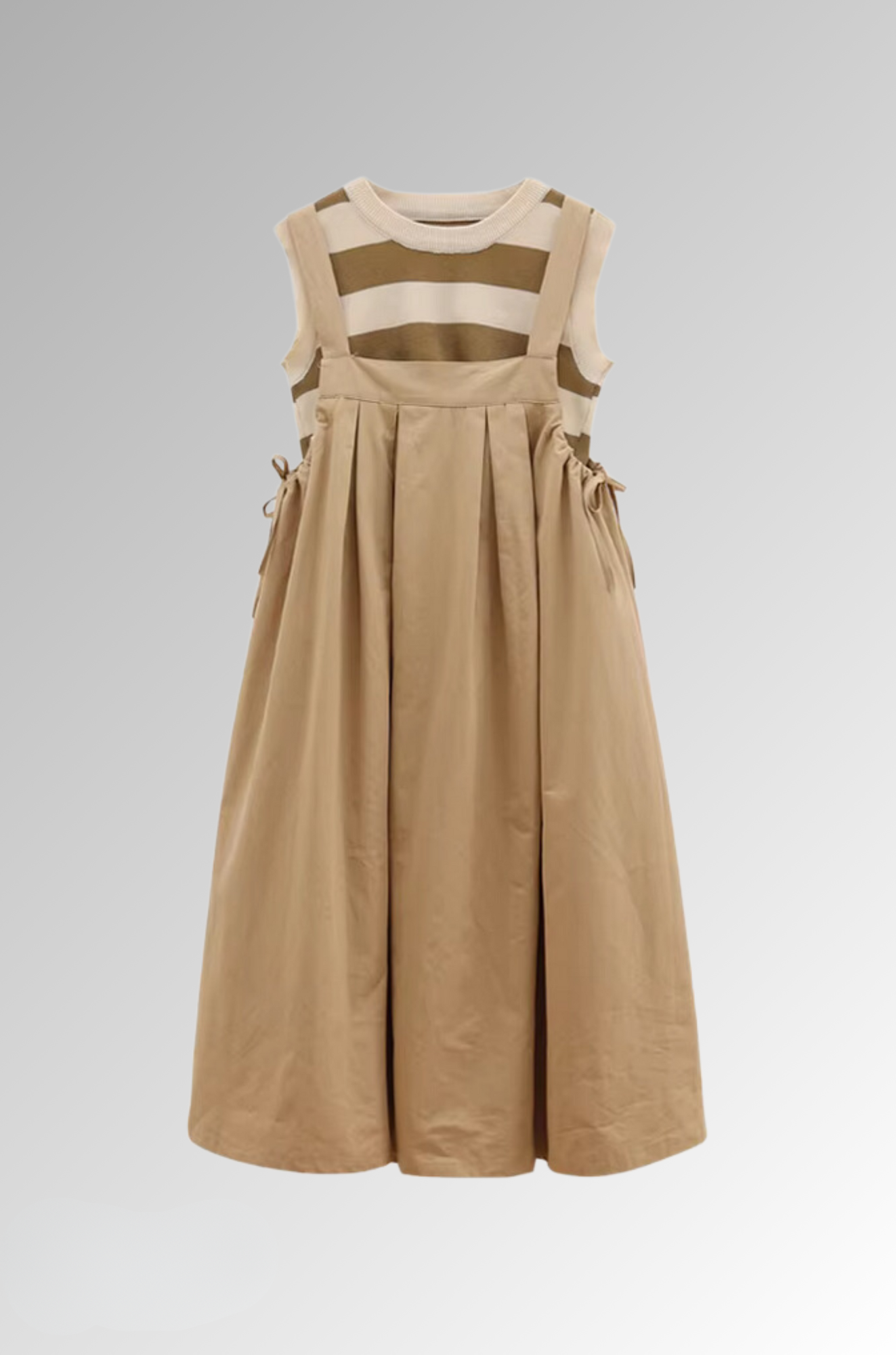 Urban Sunset Dress - Maxi with Striped Top for Woman