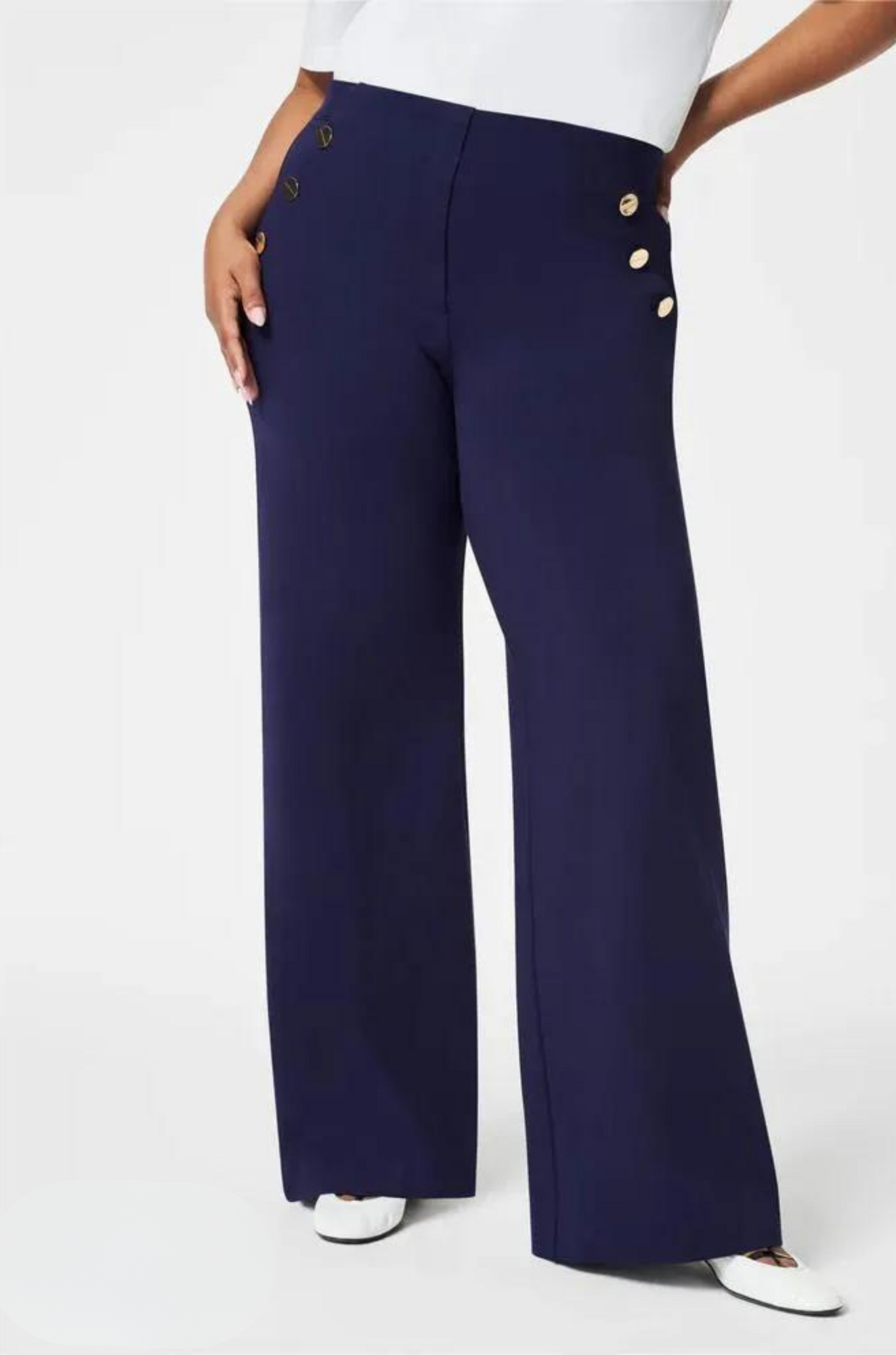 Jaimy Pants - High-Waist Wide-Leg Trousers for Woman