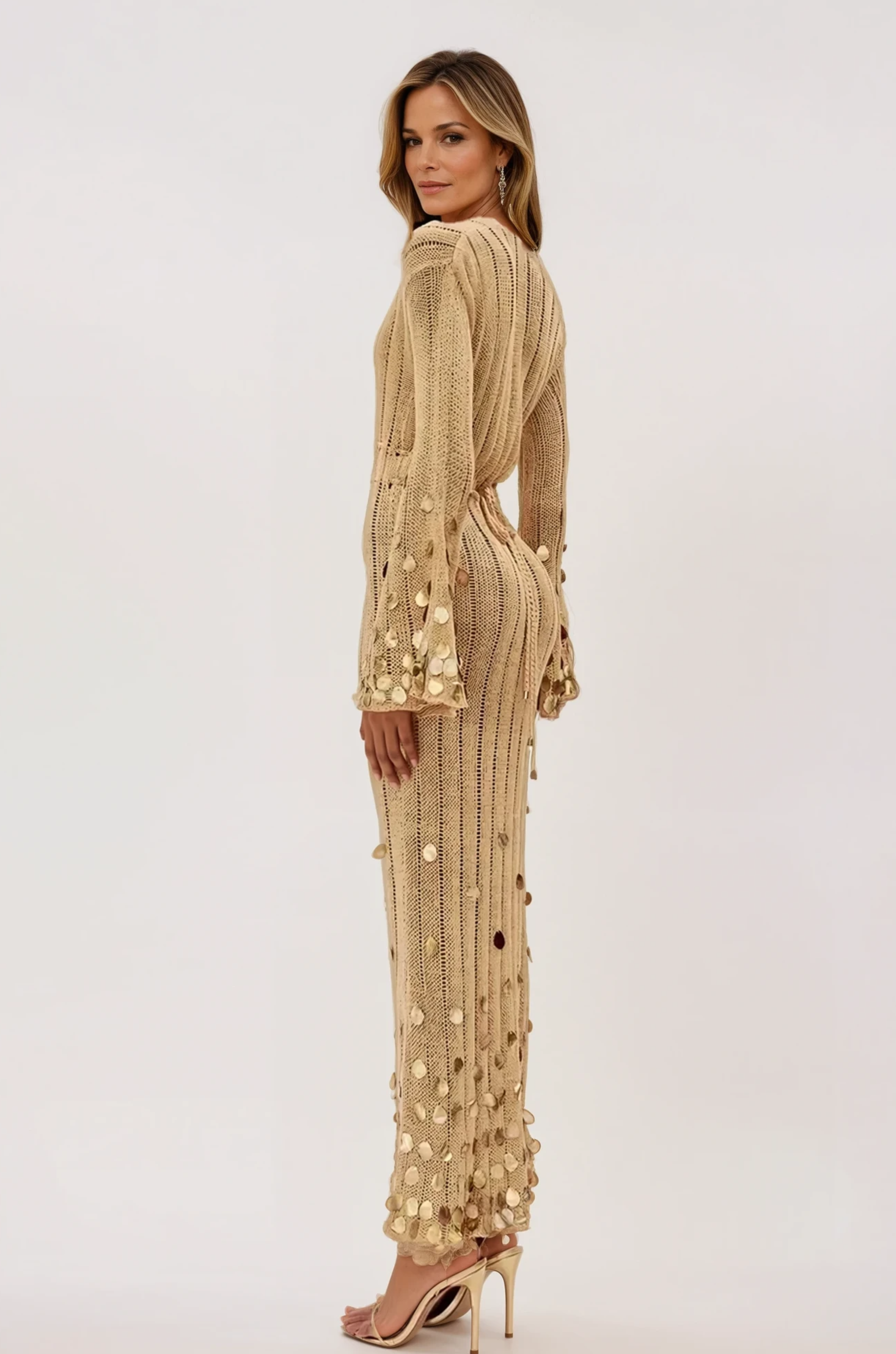 Glamorous Crochet - Dolly Knit Maxi Dress for Woman