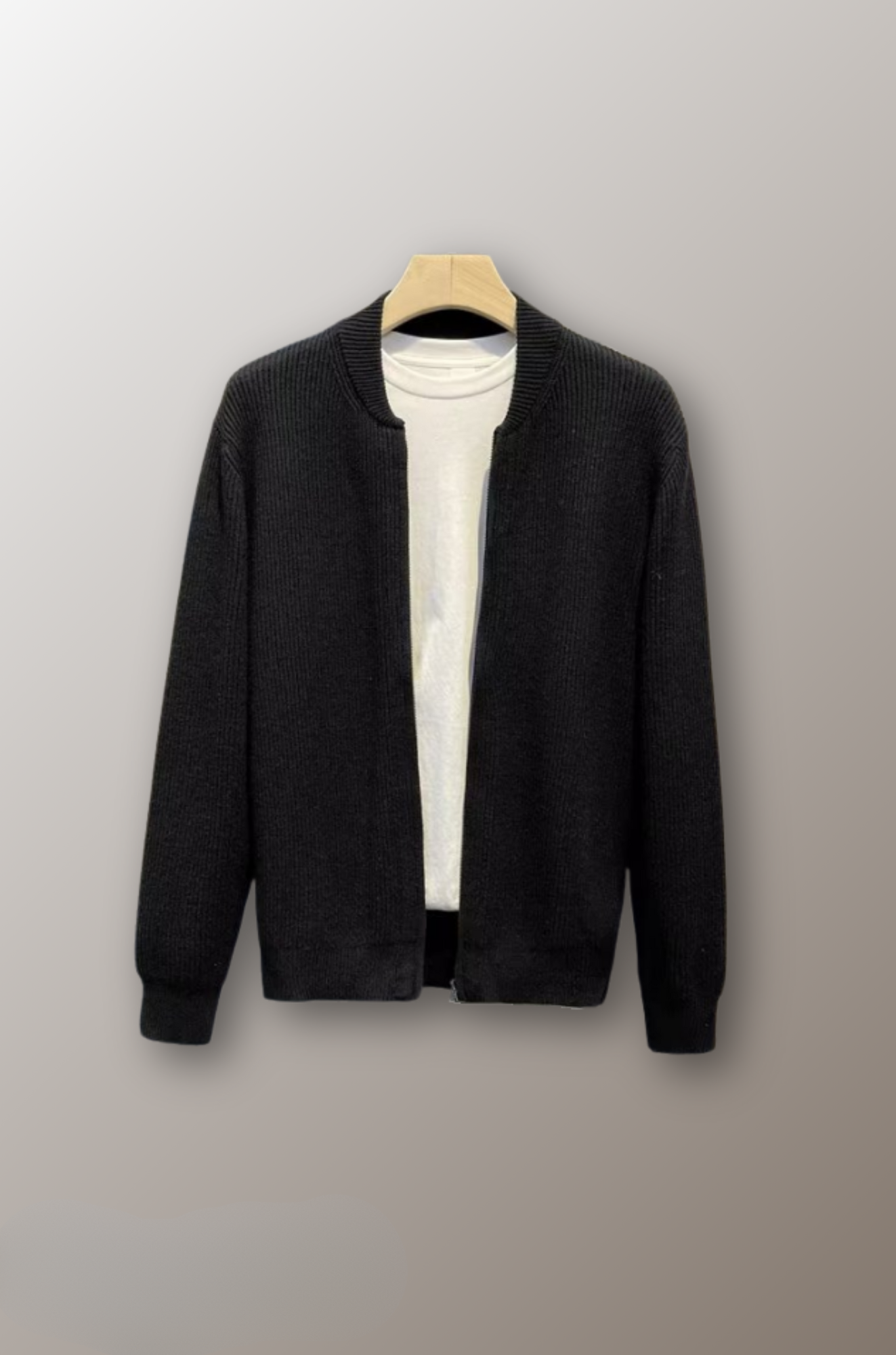 Savile Zip Sweater - Timeless Knitwear for Woman